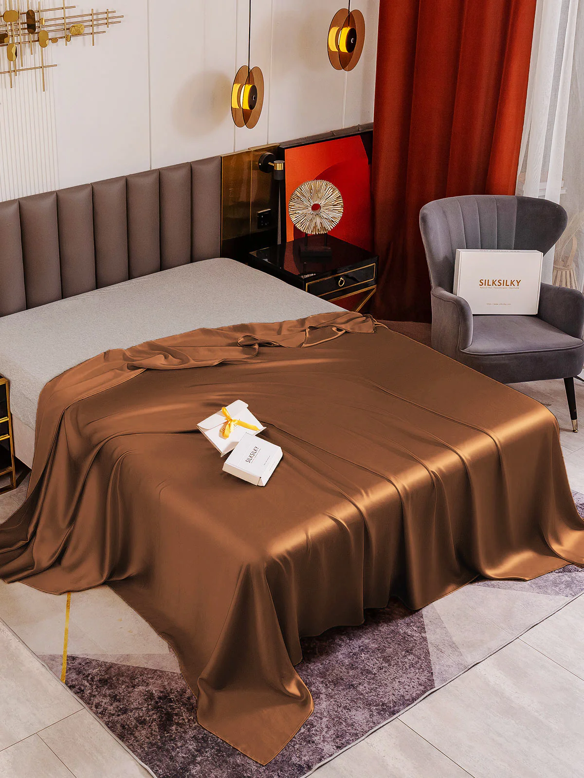 19Momme Mulberry Silk Seamless Flat Sheet - Image 42