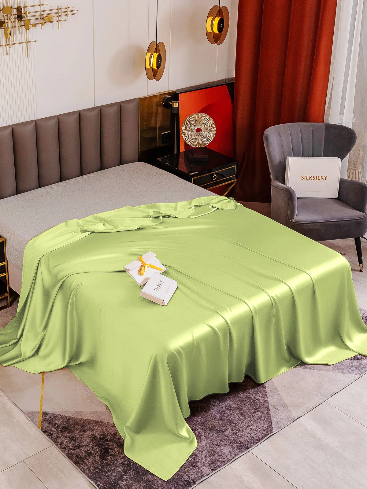 19Momme Mulberry Silk Seamless Flat Sheet - Image 54