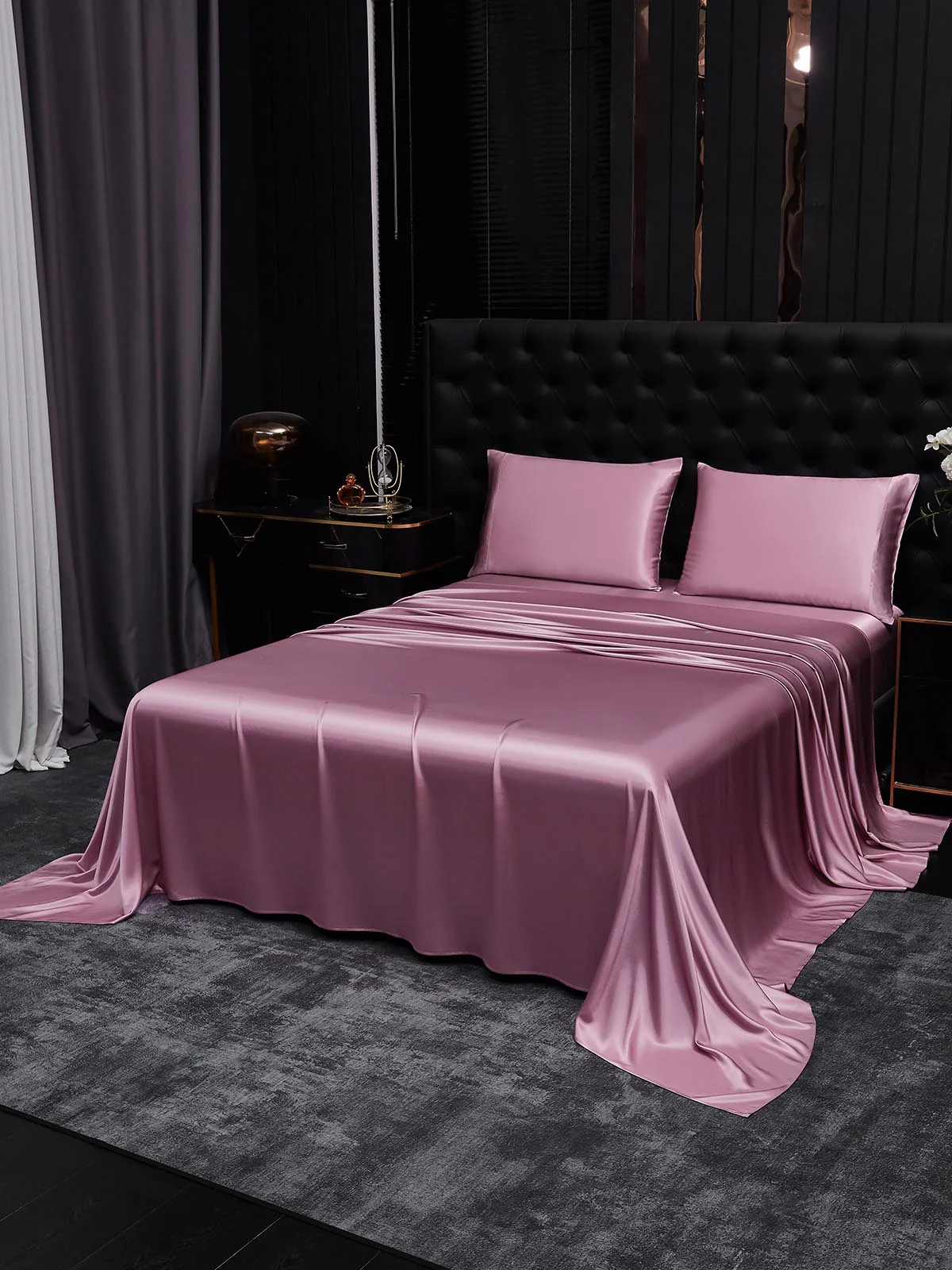 19Momme 3Pcs Silk Set Flat Sheet+2x Pillowcases - Image 89