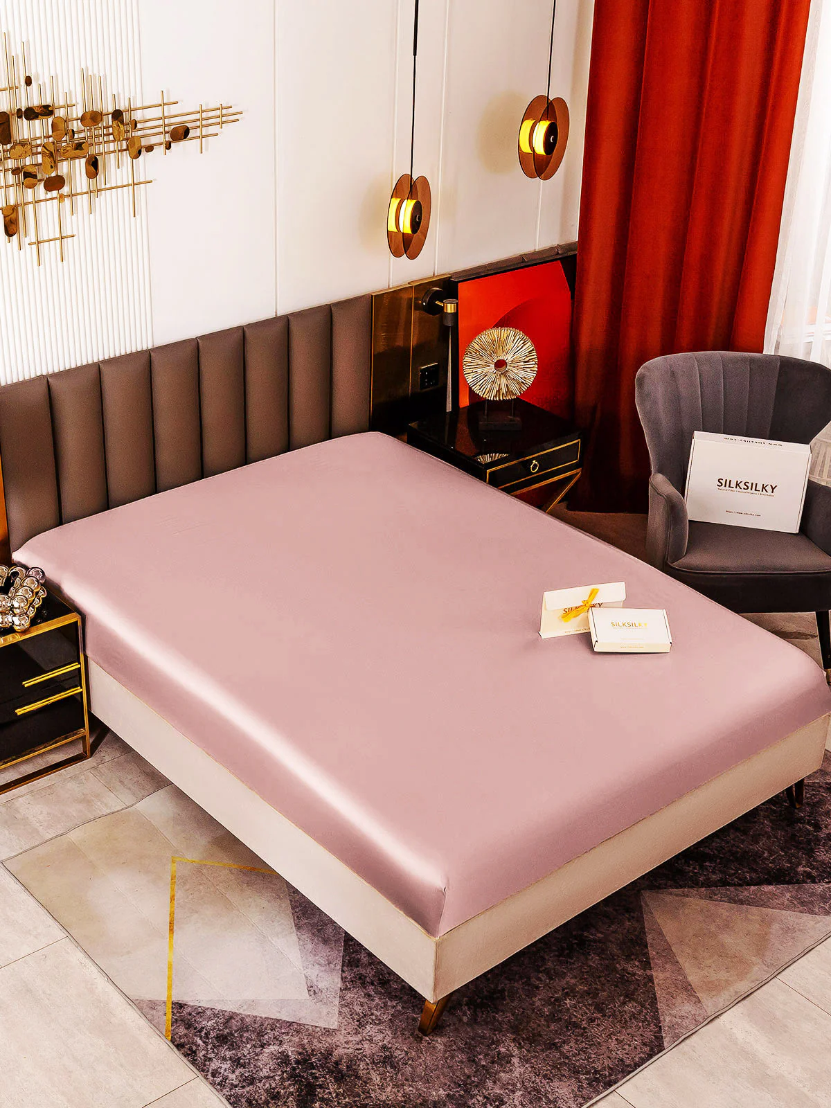 19Momme Mulberry Silk Seamless Fitted Sheet - Image 53