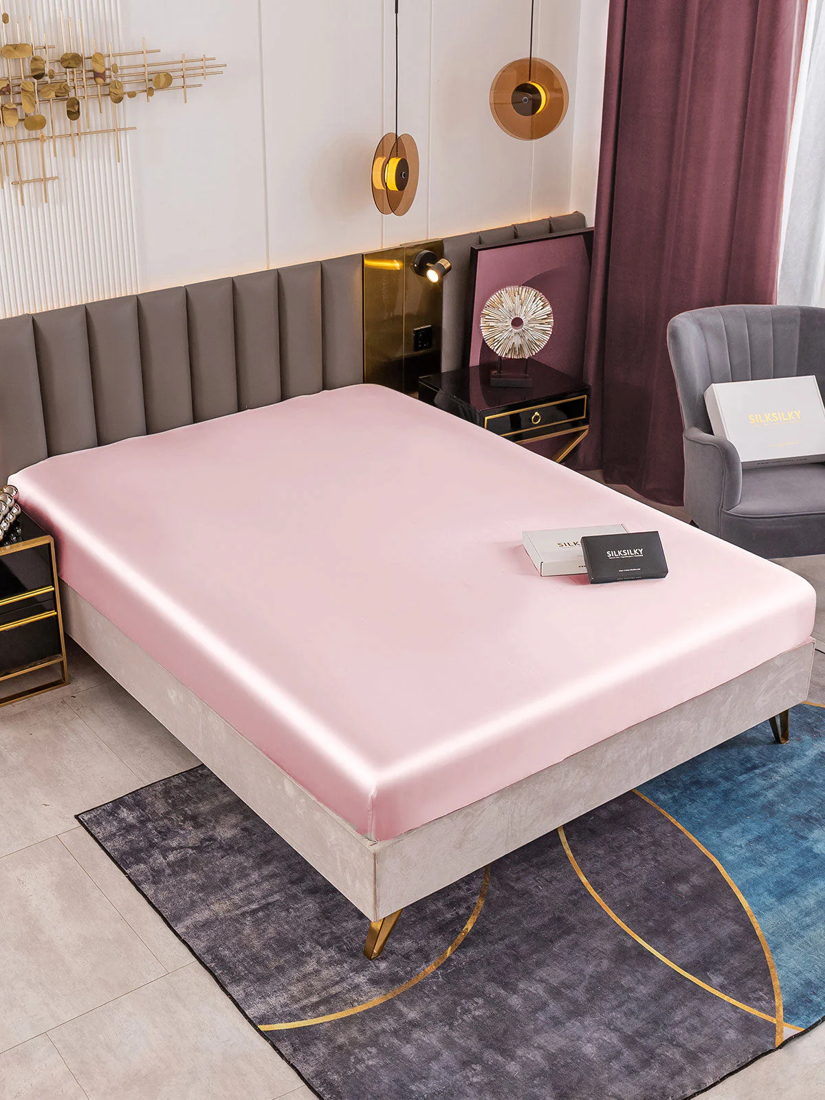 19Momme Mulberry Silk Seamless Fitted Sheet - Image 57