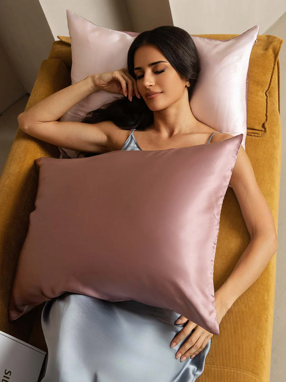 19Momme 100% Mulberry Silk Pillowcase - Two-tone Design - Image 20