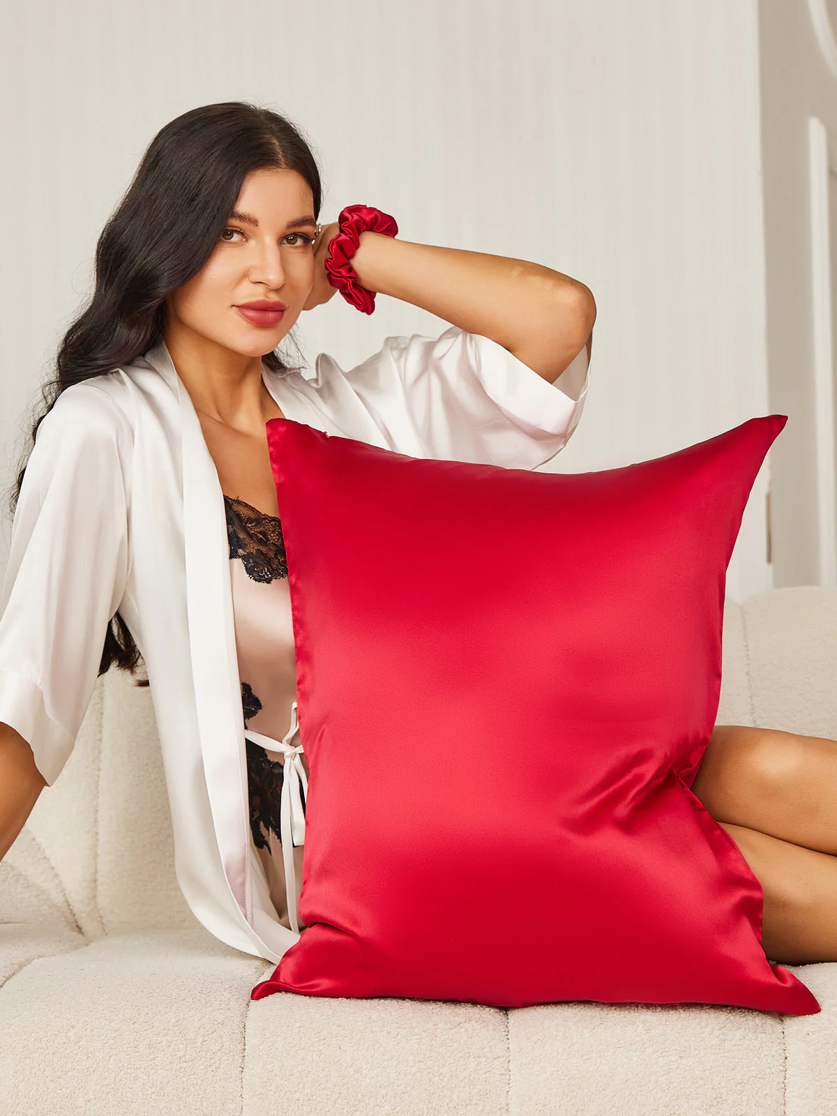 19Momme Set Silk Scrunchie + Pillowcase (Hidden Zipper) - Image 28