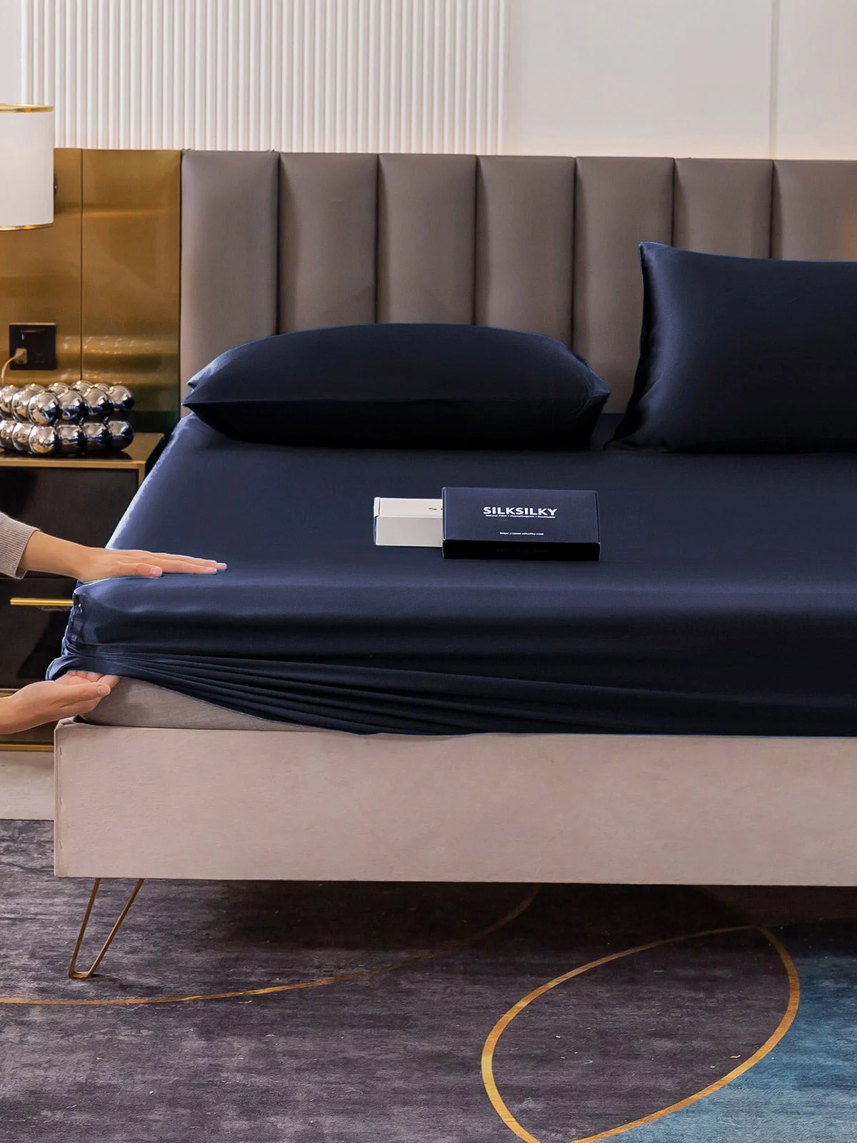 19Momme Silk 3Pcs Set Fitted Sheet+2x Pillowcases - Image 26