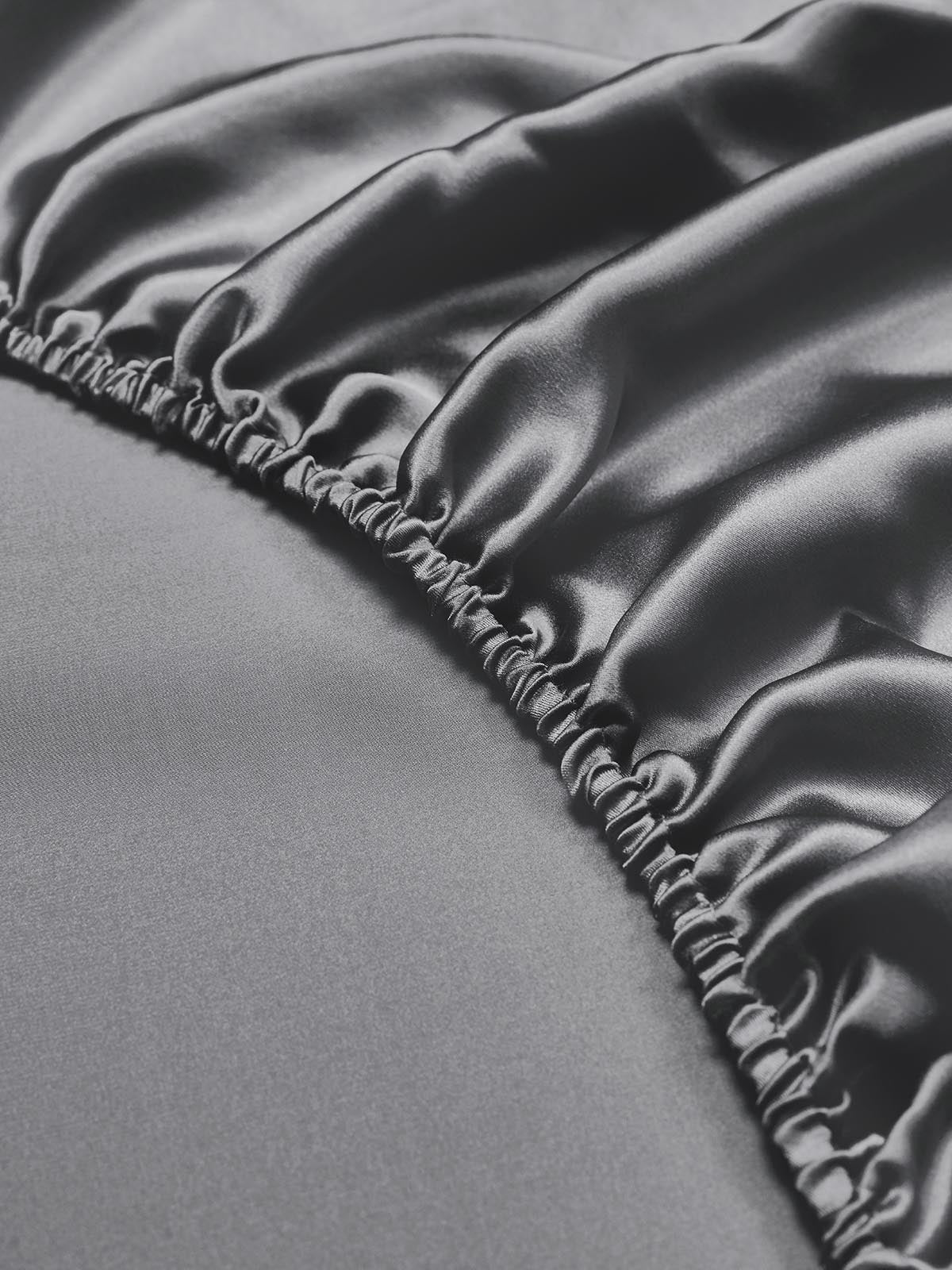 19Momme Silk 3Pcs Set Fitted Sheet+2x Pillowcases - Image 34