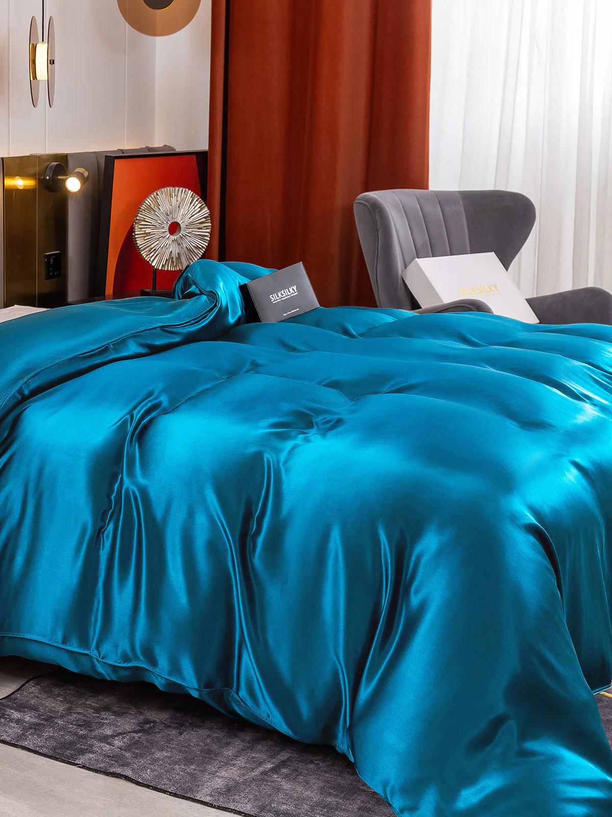 19Momme Mulberry Silk Seamless Doona Covers - Image 32