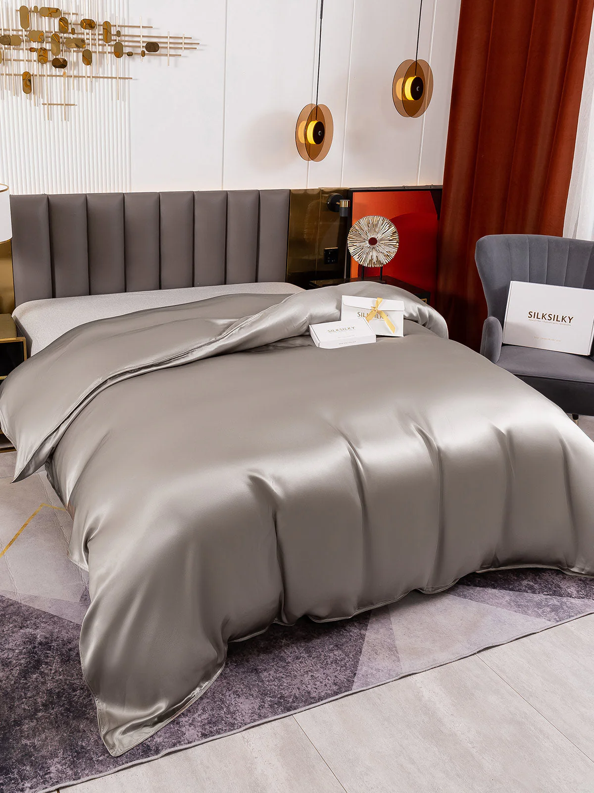 19Momme Mulberry Silk Seamless Doona Covers - Image 42