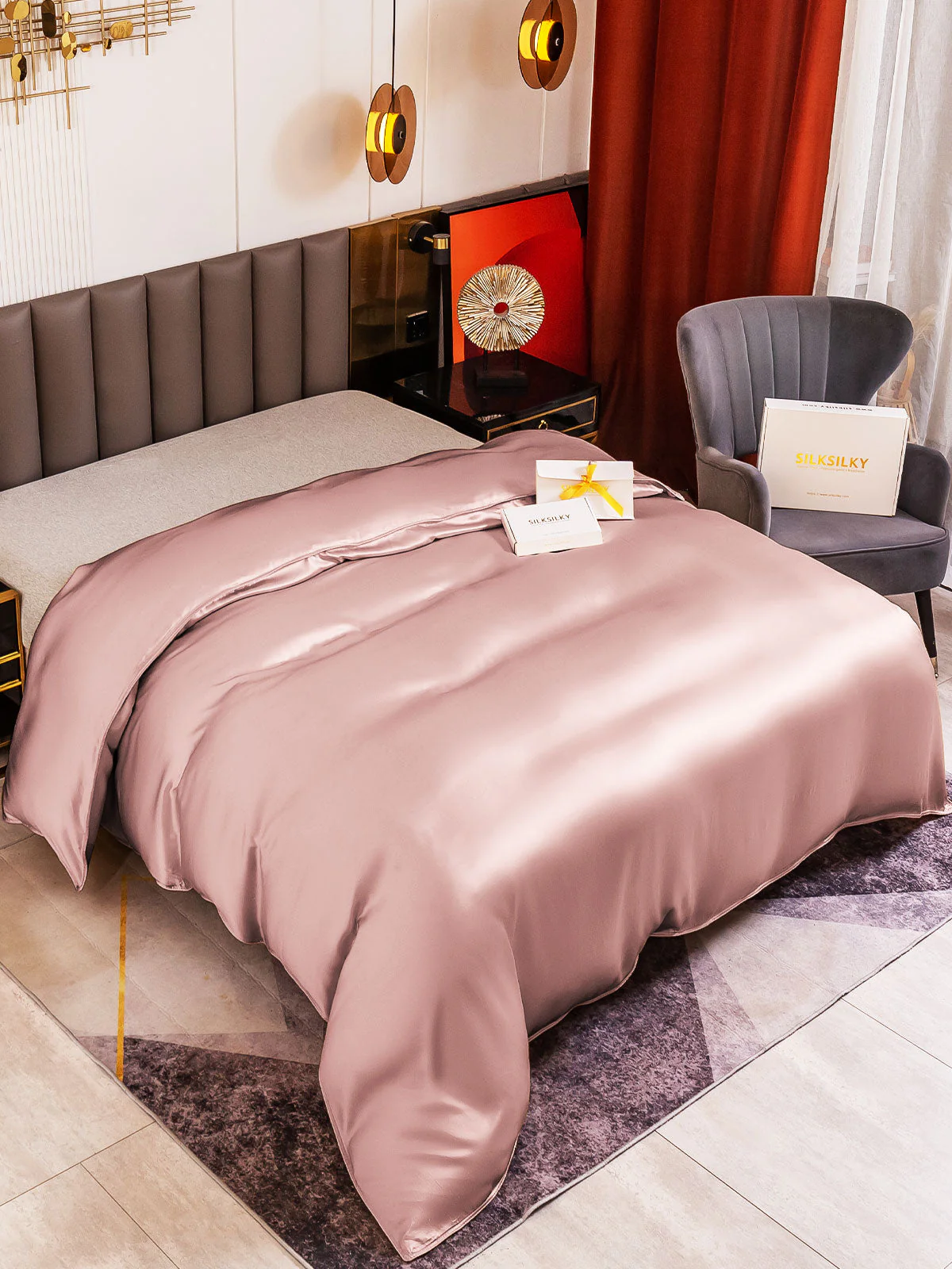 19Momme Mulberry Silk Seamless Doona Covers - Image 48