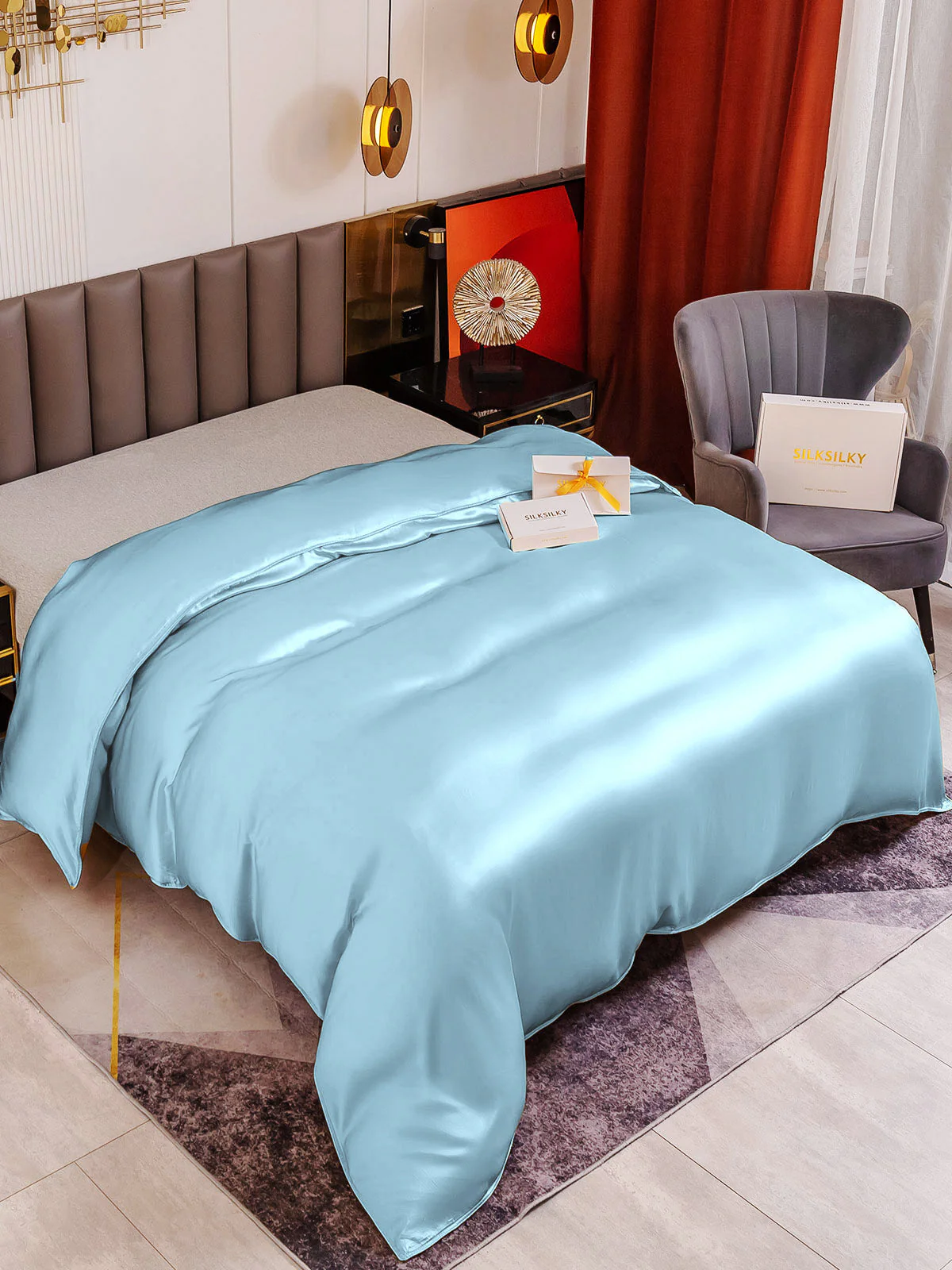 19Momme Mulberry Silk Seamless Doona Covers - Image 51