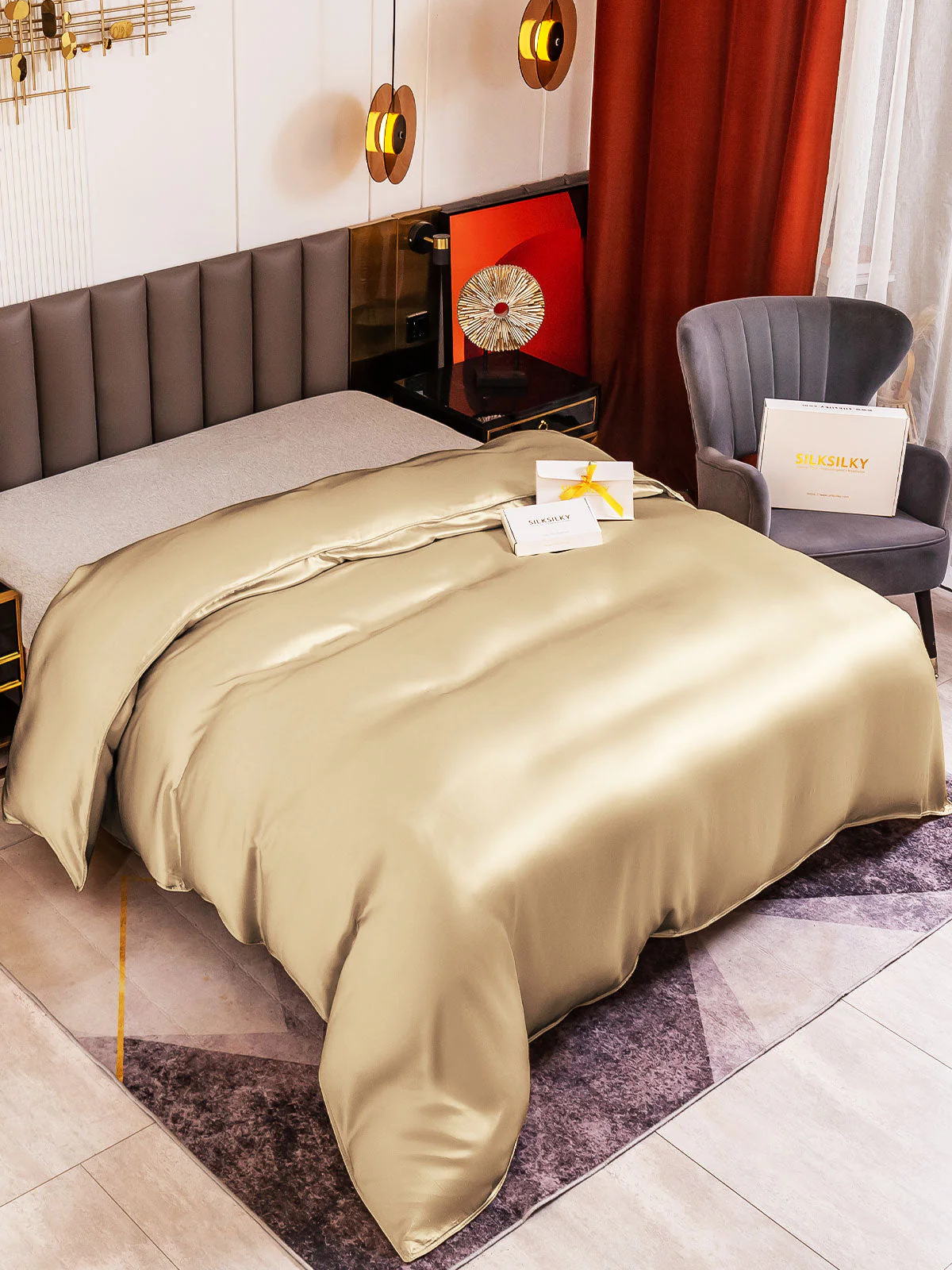 19Momme Mulberry Silk Seamless Doona Covers - Image 54
