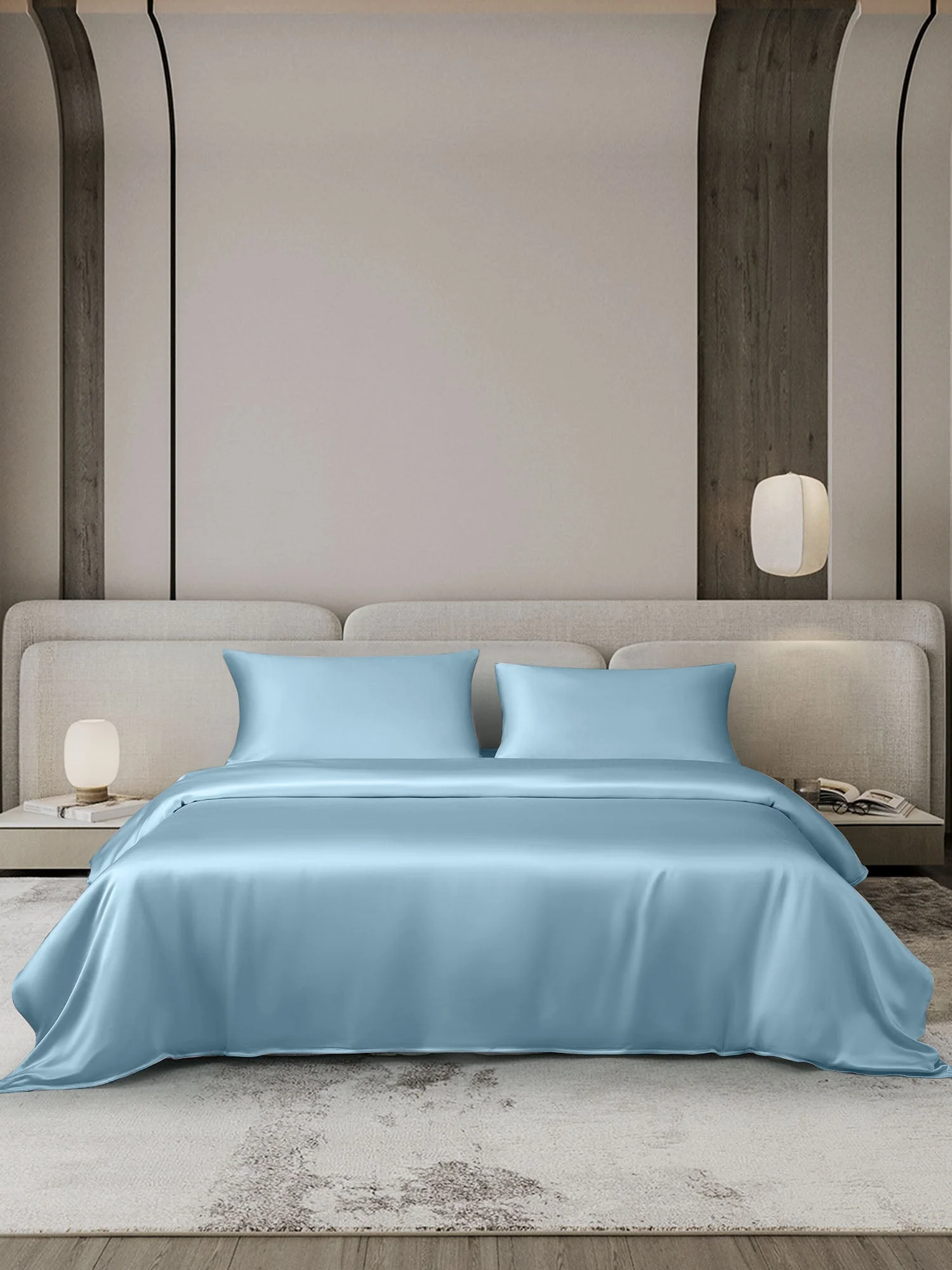 19Momme 3Pcs Silk Set Doona Cover+2x Pillowcases - Image 86