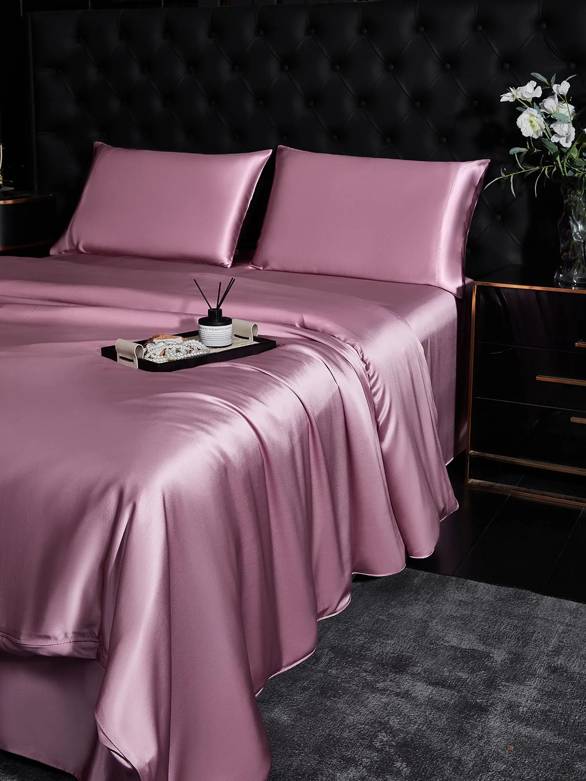 19Momme 3Pcs Silk Set Doona Cover+2x Pillowcases - Image 98