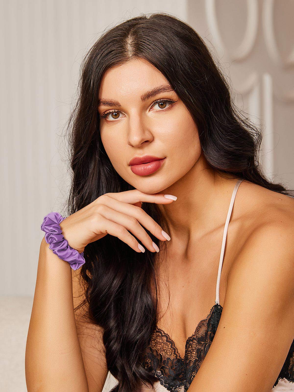 16Momme Pure Silk Soft Classic Hair Scrunchie - 2cm - Image 24