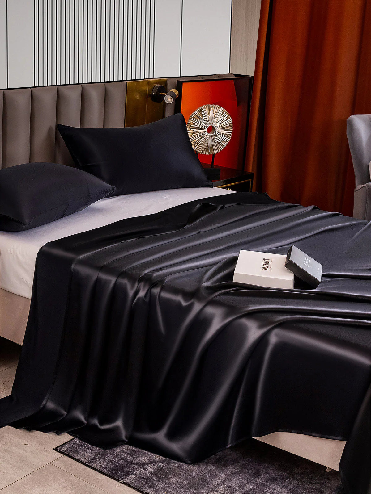 22Momme 3Pcs Silk Set Flat Sheet+2x Pillowcases - Image 30