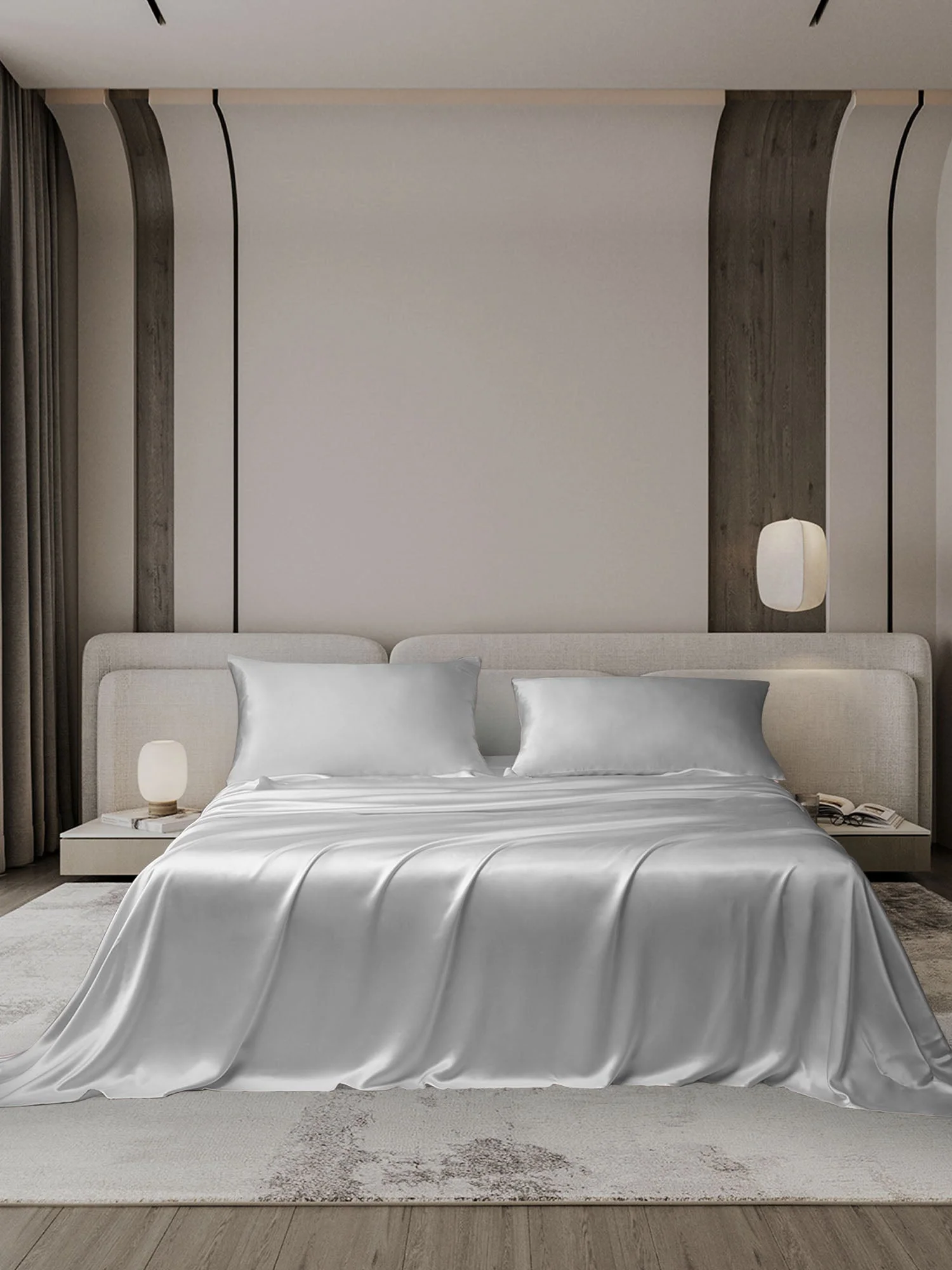 22Momme 3Pcs Silk Set Flat Sheet+2x Pillowcases - Image 42