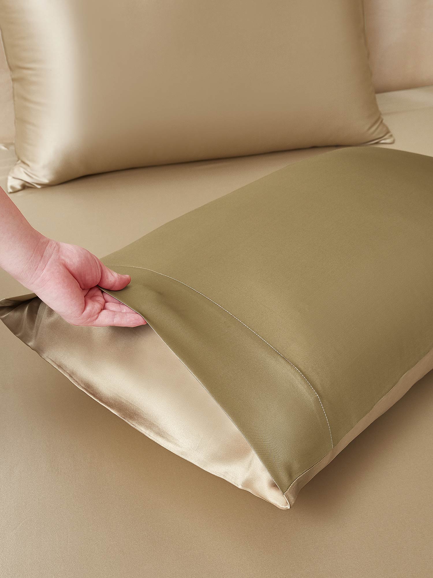 22Momme 3Pcs Silk Set Flat Sheet+2x Pillowcases - Image 67