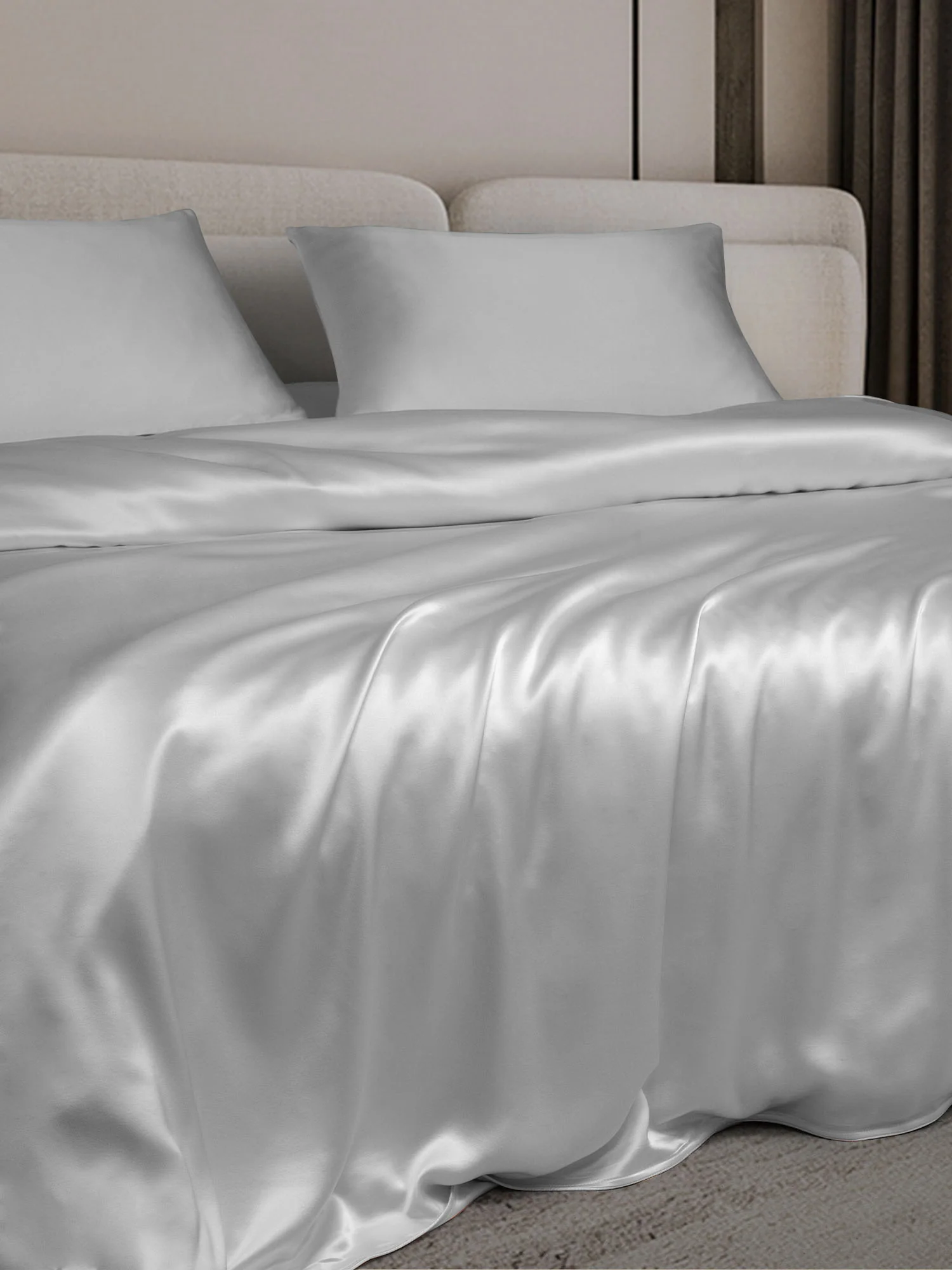22Momme 3Pcs Silk Set Doona Cover+2x Pillowcases - Image 32