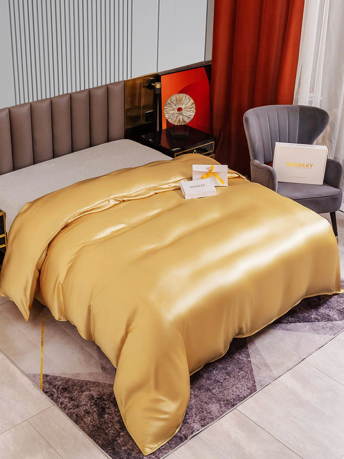 22Momme Mulberry Silk Seamless Doona Covers - Image 21