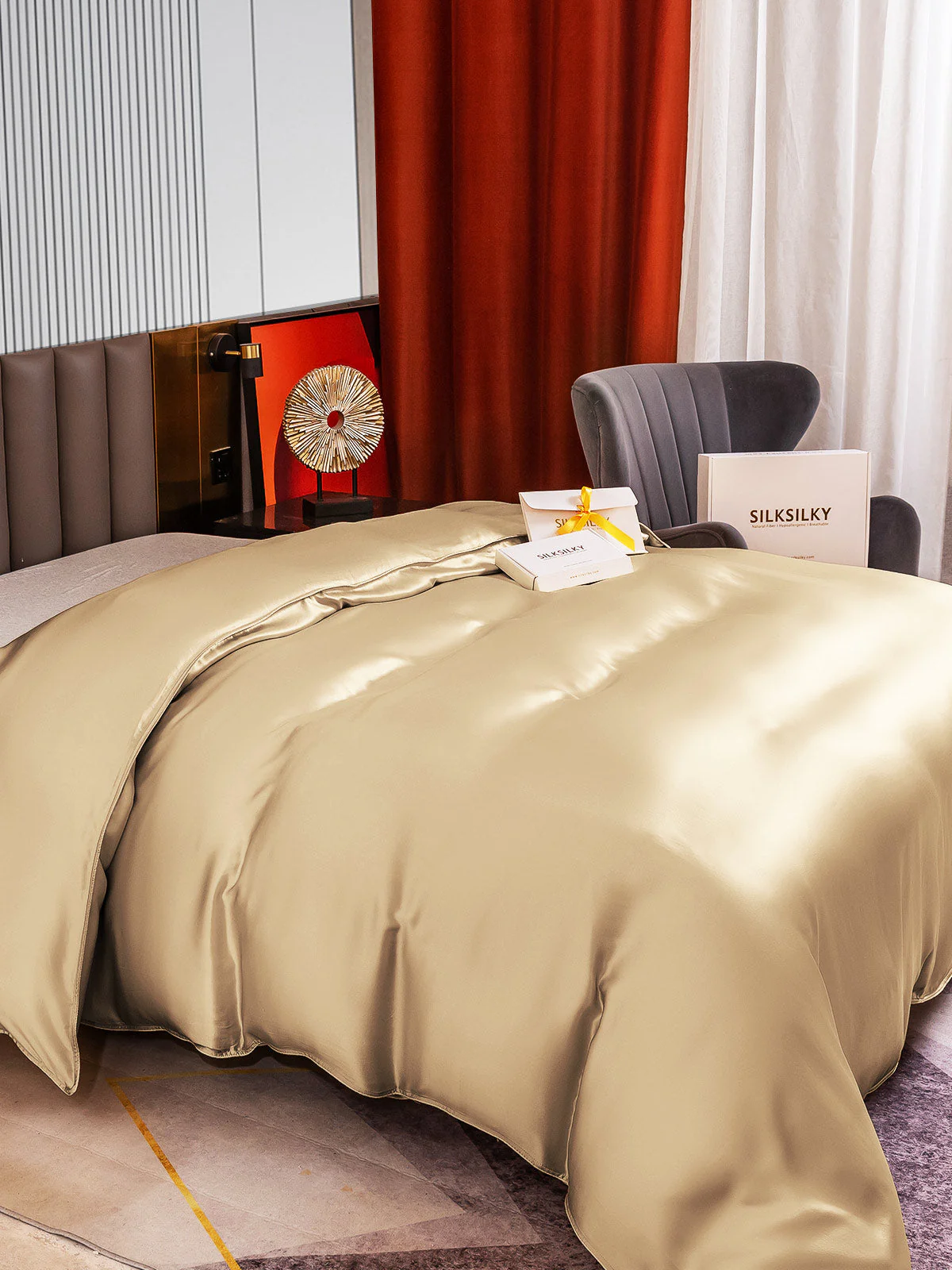 22Momme Mulberry Silk Seamless Doona Covers - Image 38