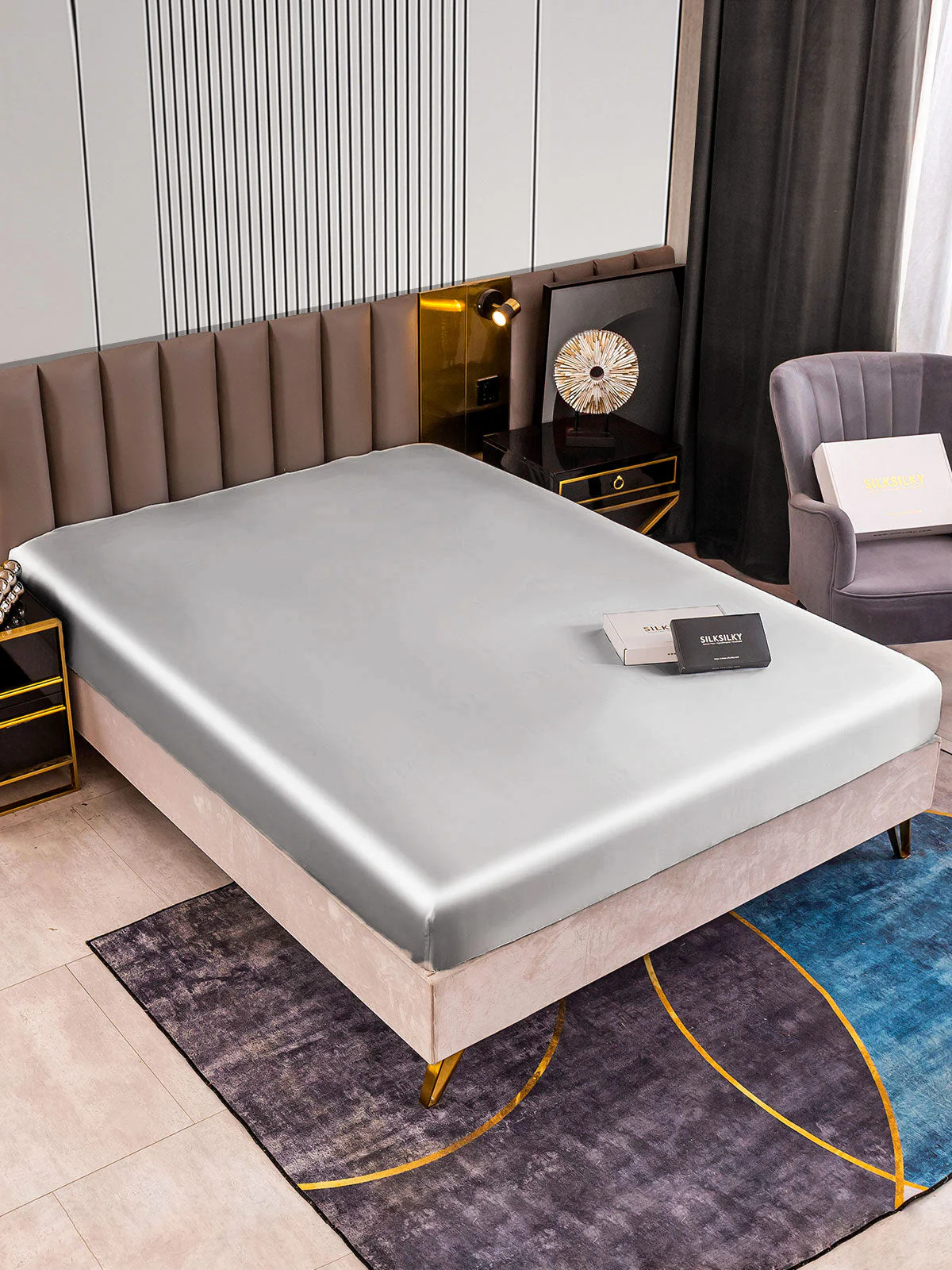 22Momme Mulberry Silk Seamless Fitted Sheet - Image 13