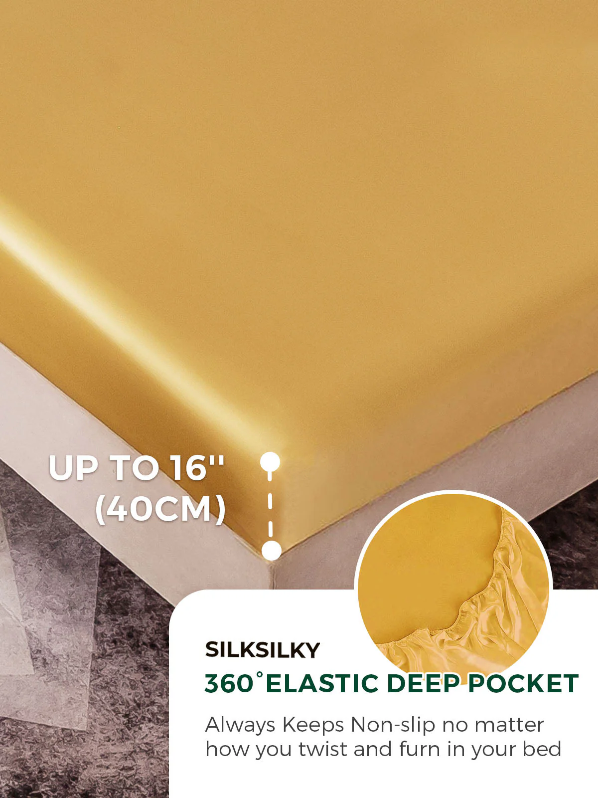 22Momme Mulberry Silk Seamless Fitted Sheet - Image 53