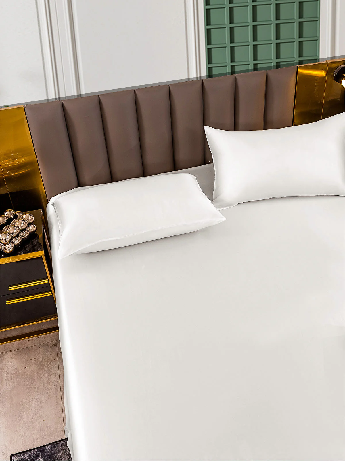 25Momme 3Pcs Silk Set Fitted Sheet+2x Pillowcases - Image 17