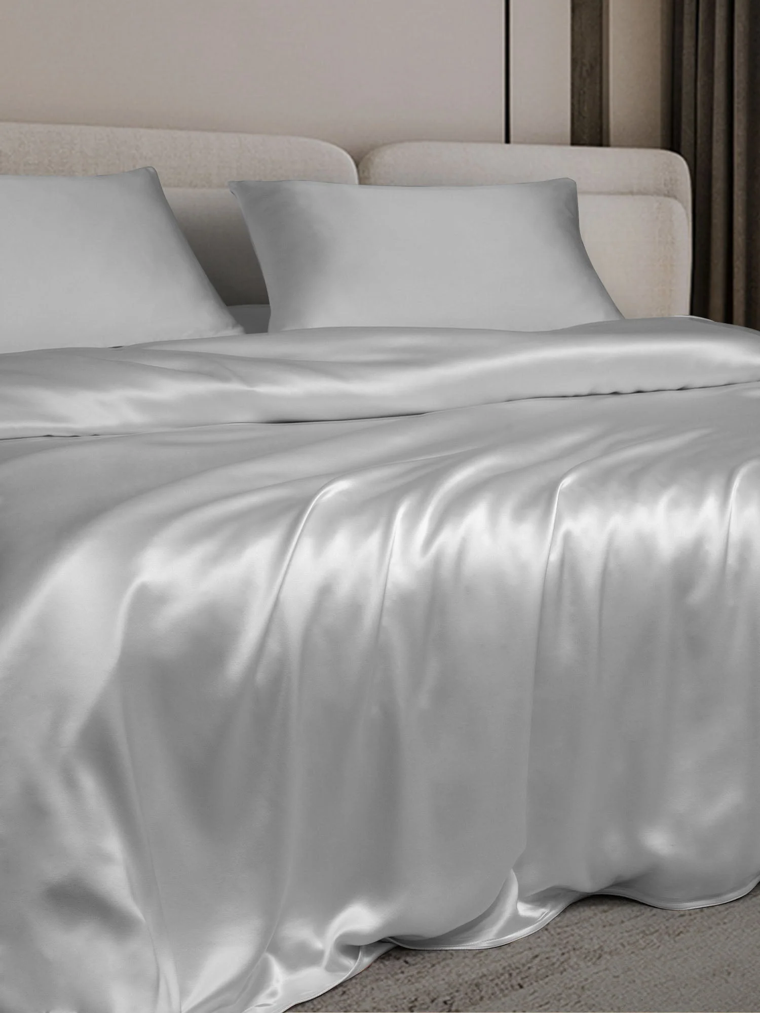 25Momme 3Pcs Silk Set Duvet Cover+2x Pillowcases - Image 30