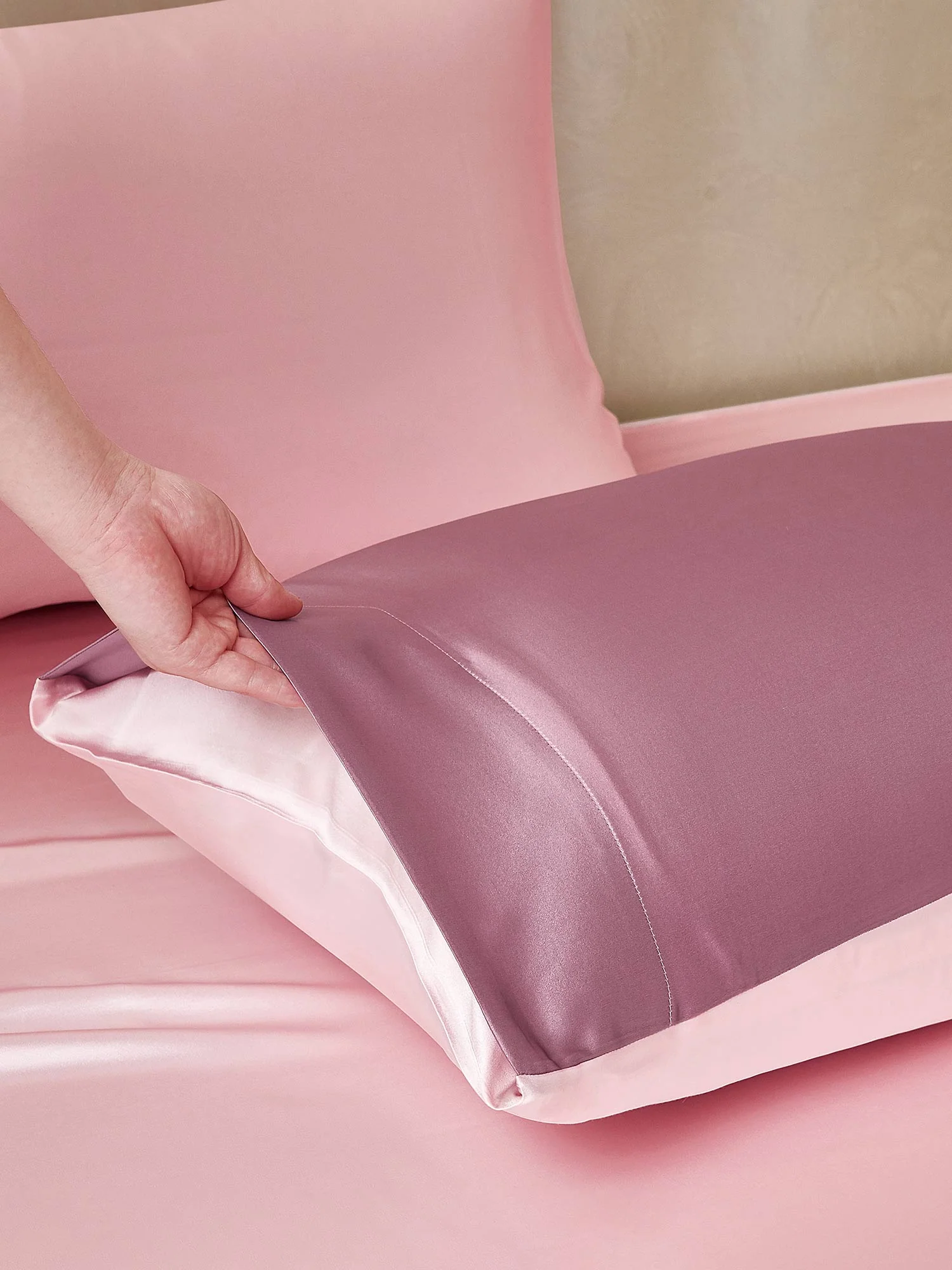 25Momme 4Pcs Silk Set Doona Cover+Fitted Sheet+2x Pillowcases - Image 62