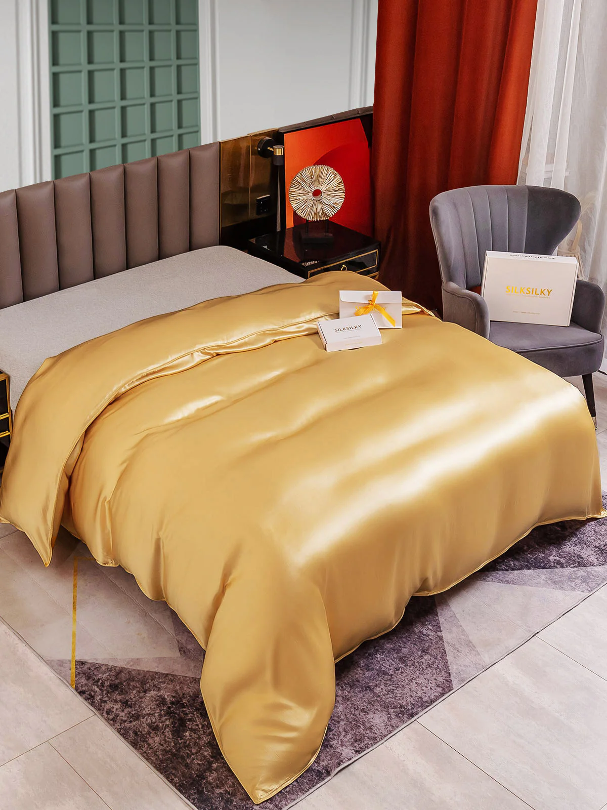 25Momme Mulberry Silk Seamless Duvet Cover (WITHOUT PILLOWCASES) - Image 30