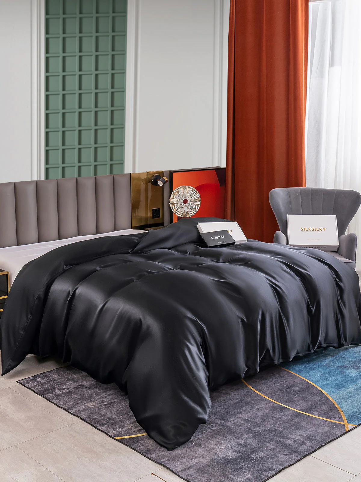 25Momme Mulberry Silk Seamless Duvet Cover (WITHOUT PILLOWCASES) - Image 9