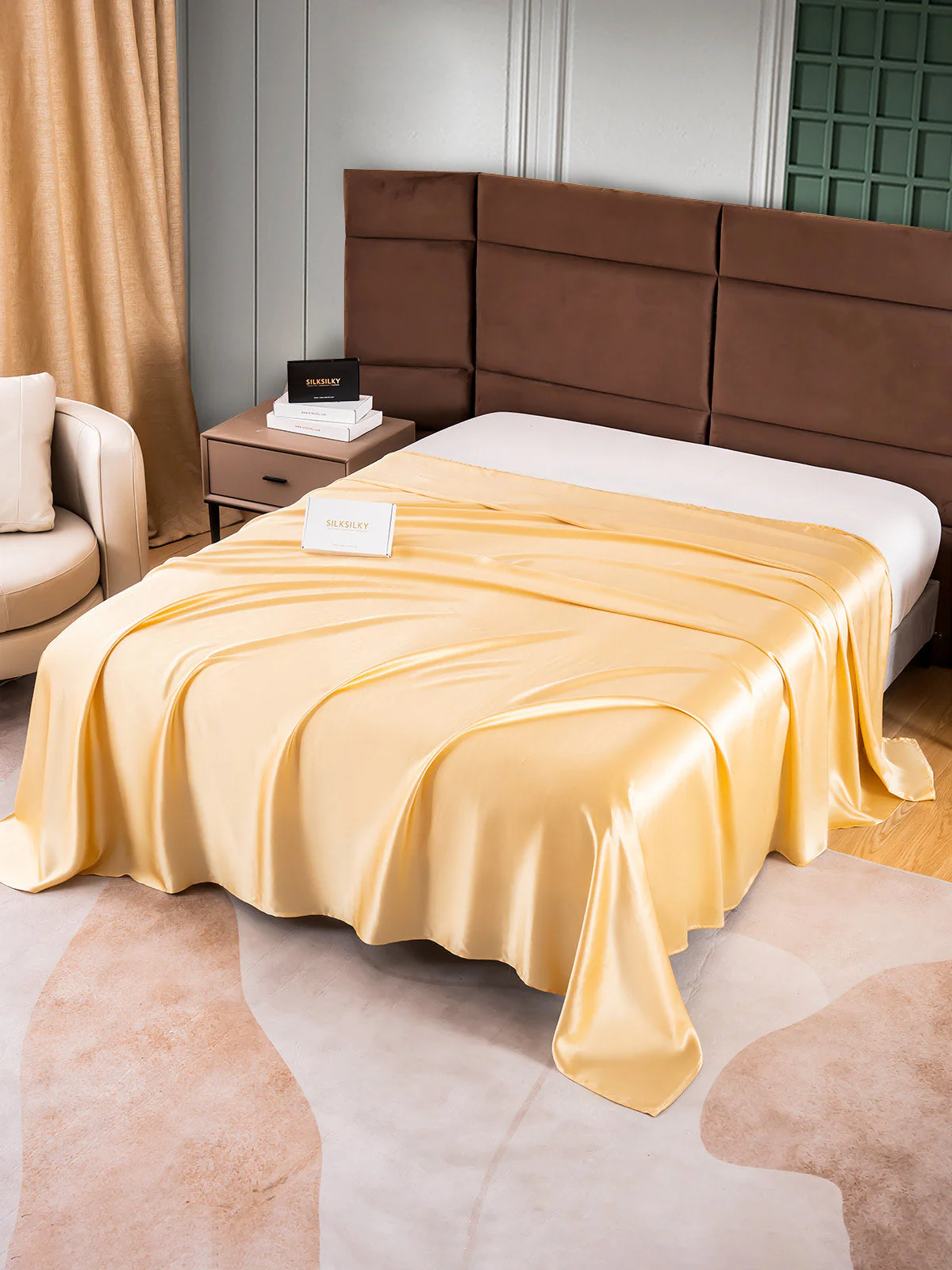 25Momme Mulberry Silk Seamless Flat Sheet - Image 36