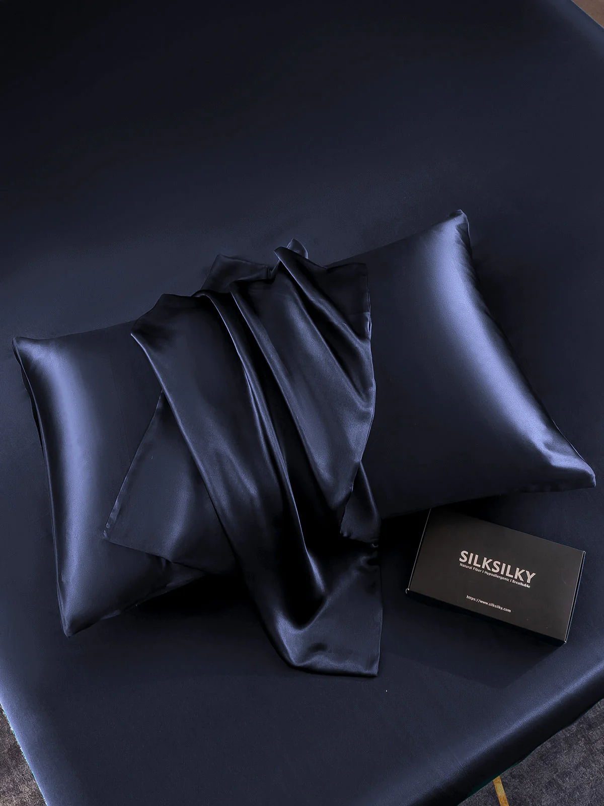 2Pcs 22Momme 100% Silk Pillowcases Bundle - Hidden Zipper - Image 14