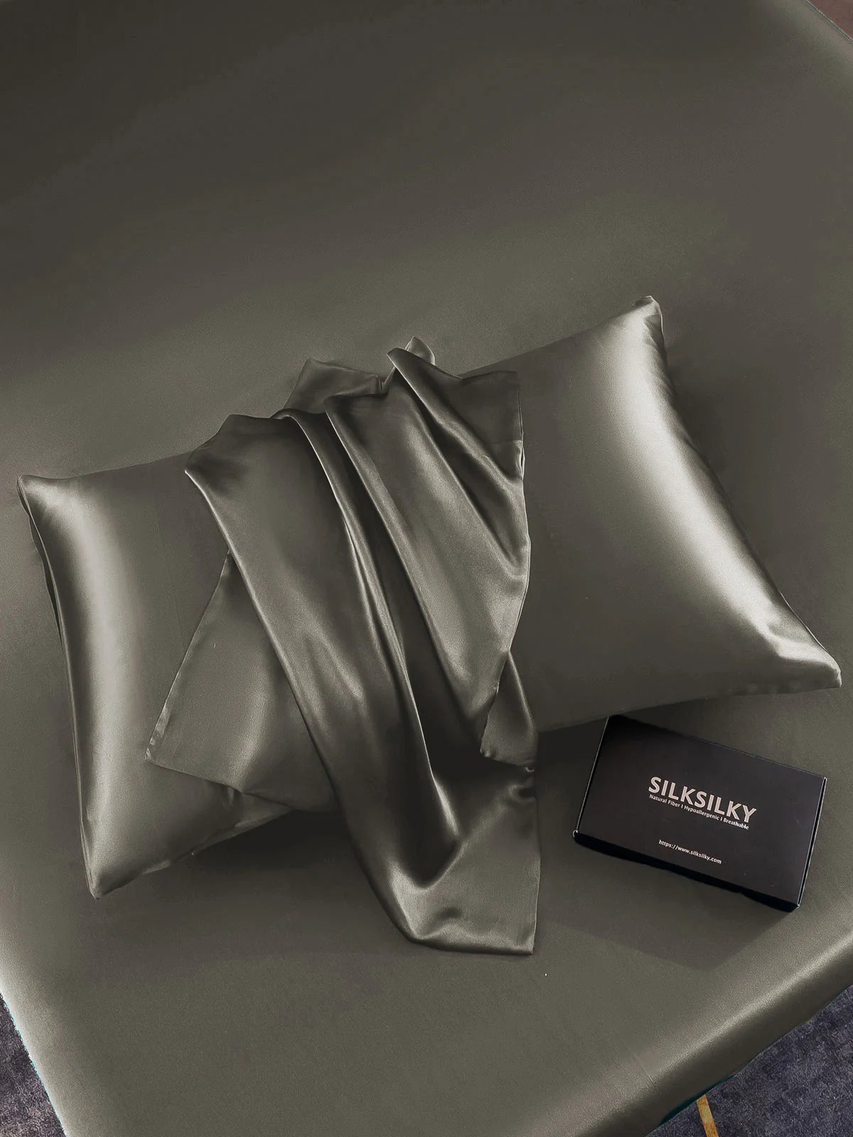 2Pcs 22Momme 100% Silk Pillowcases Bundle - Hidden Zipper - Image 4