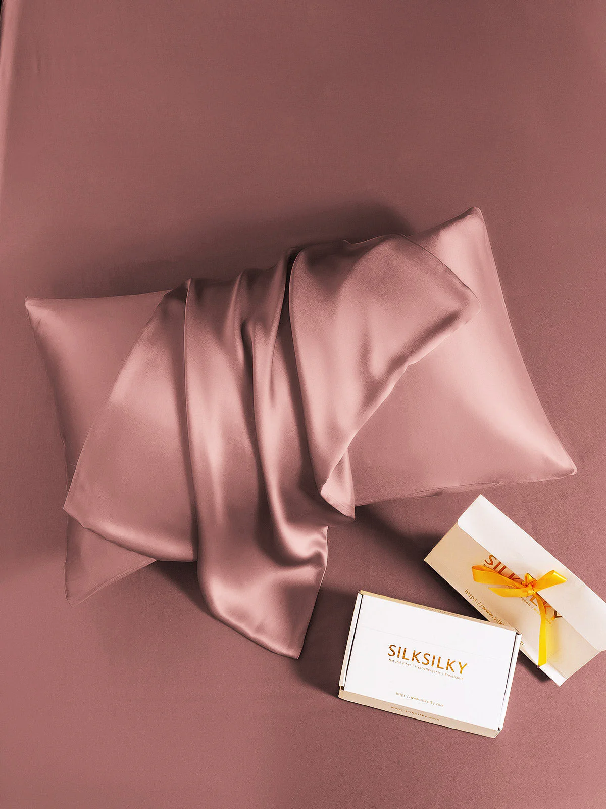 2Pcs 22Momme 100% Silk Pillowcases Bundle - Hidden Zipper - Image 42
