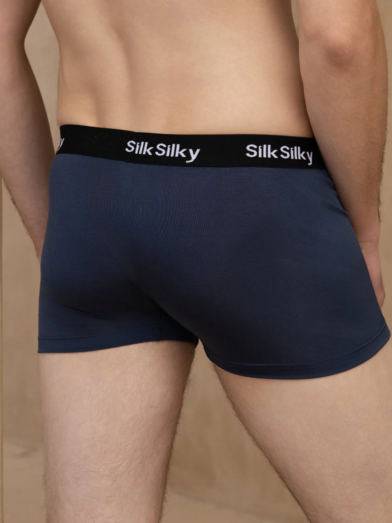 3Pcs Pure Silk Men's Comfort Breathable Boxer Brief Underwear - Image 2