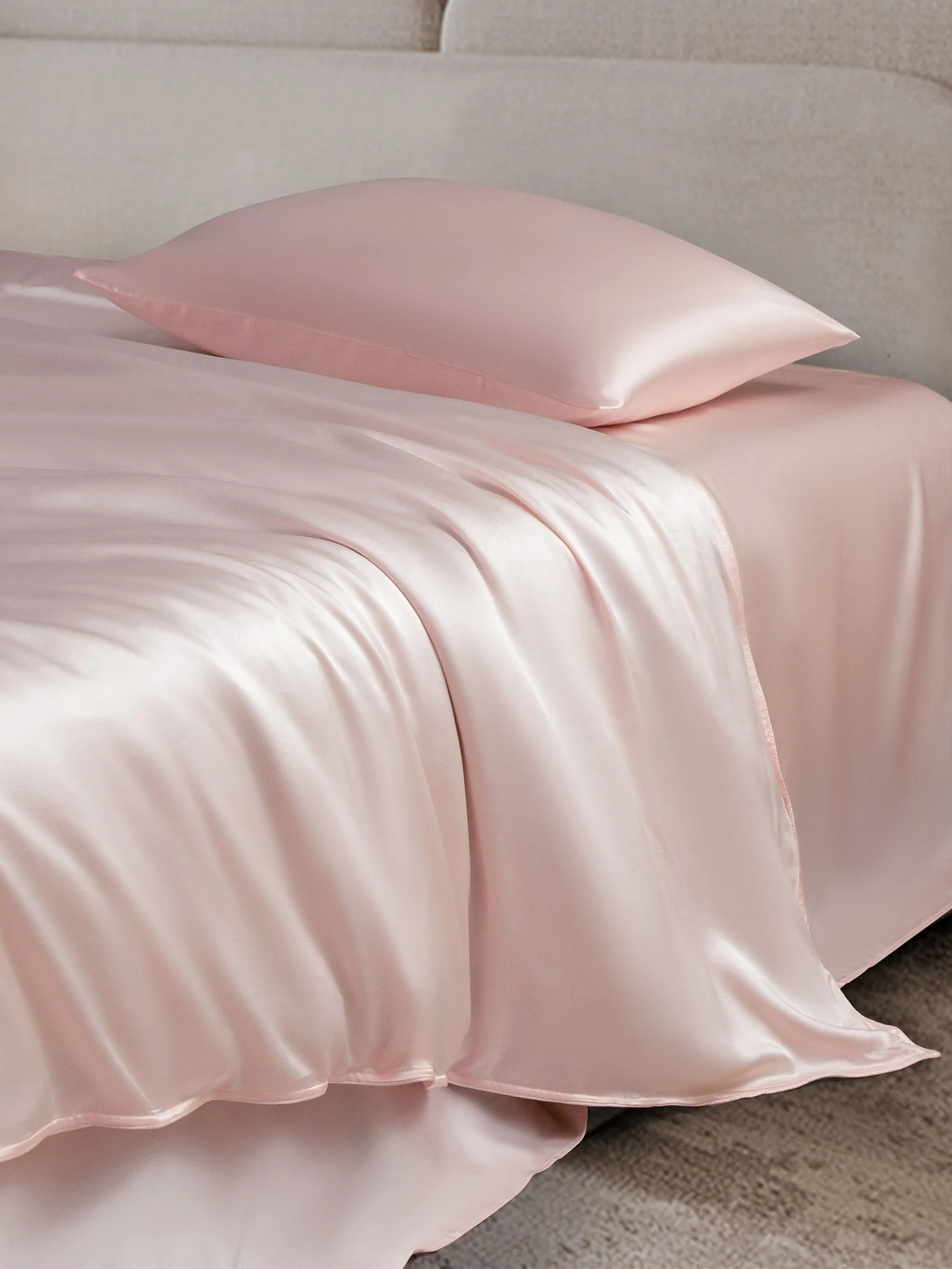 19Momme 4Pcs Silk Set Doona Cover+Flat Sheet+2x Pillowcases - Image 30