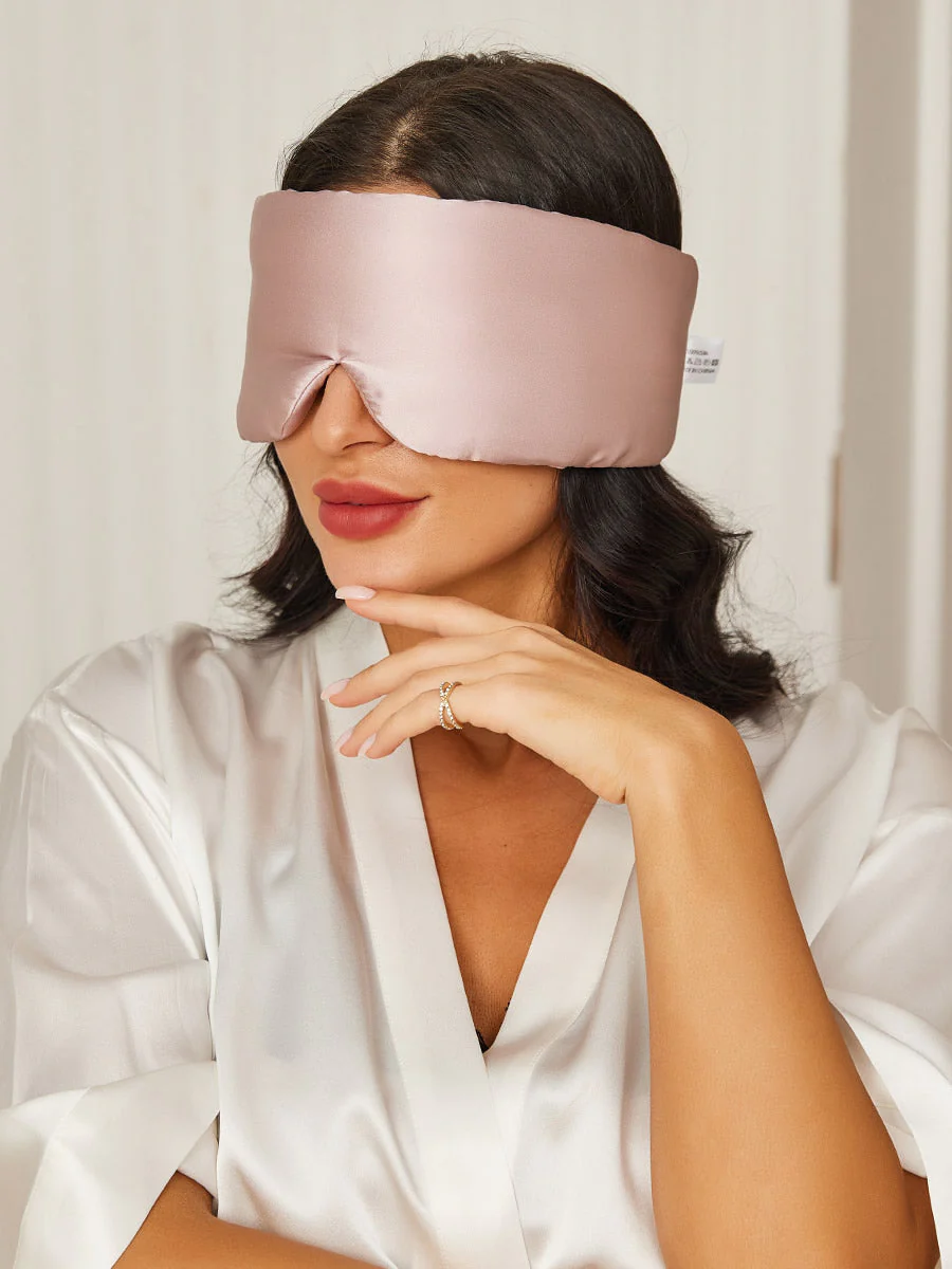 One Piece Silk Sleep Eye Mask With Velcro - Image 13