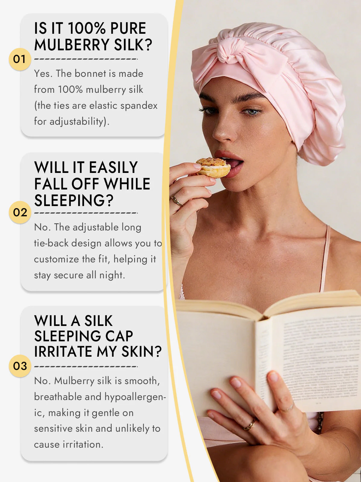Pure Silk Bowknot Tie Bonnet - Image 28