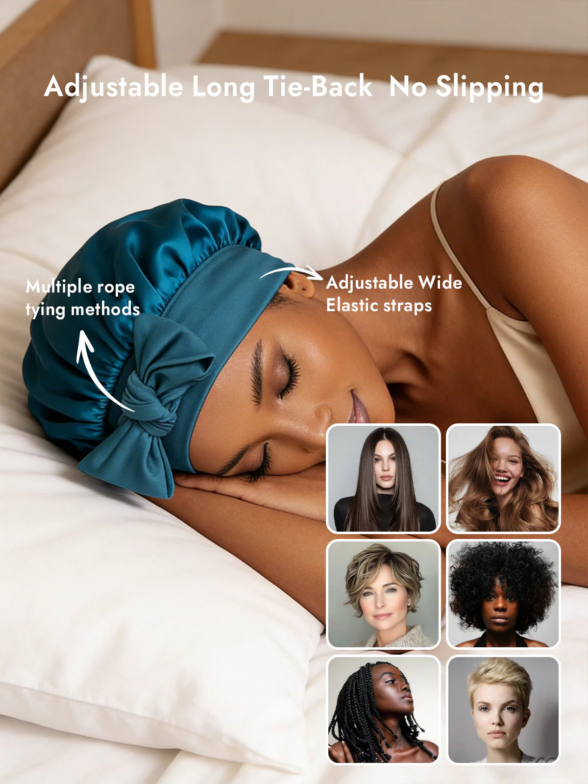 Pure Silk Bowknot Tie Bonnet - Image 44