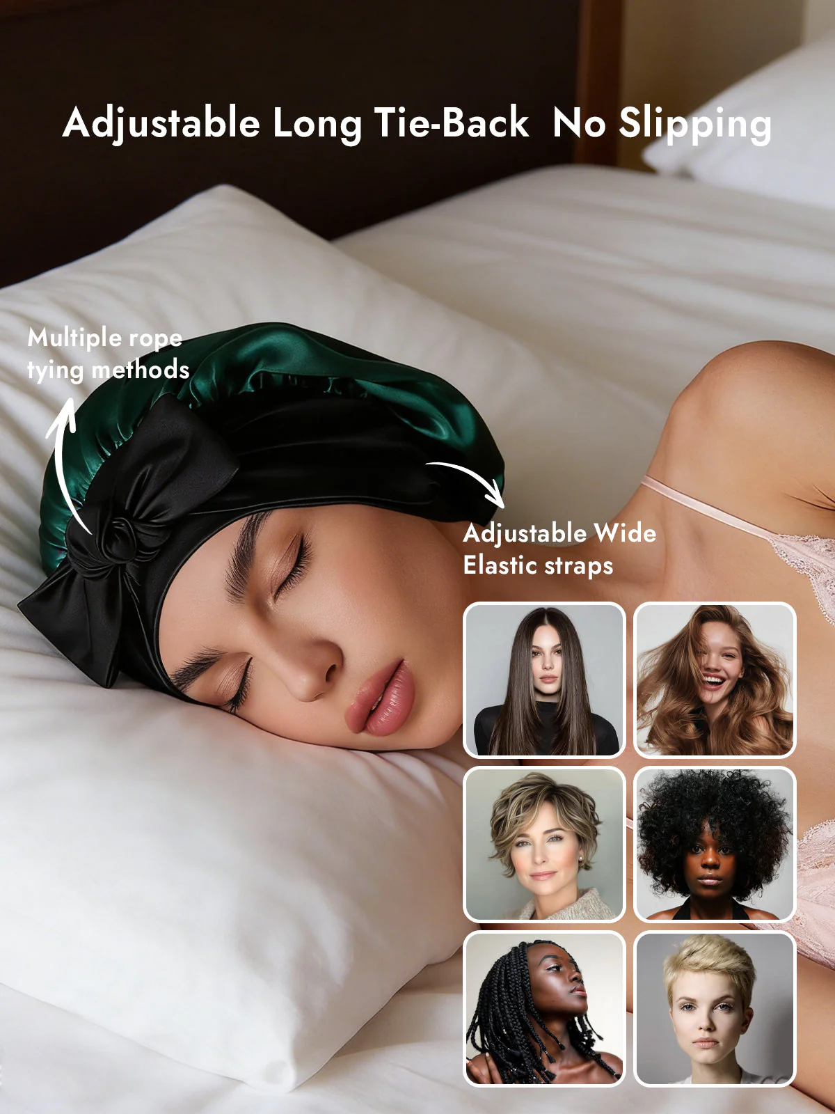 Pure Silk Bowknot Tie Bonnet - Image 56