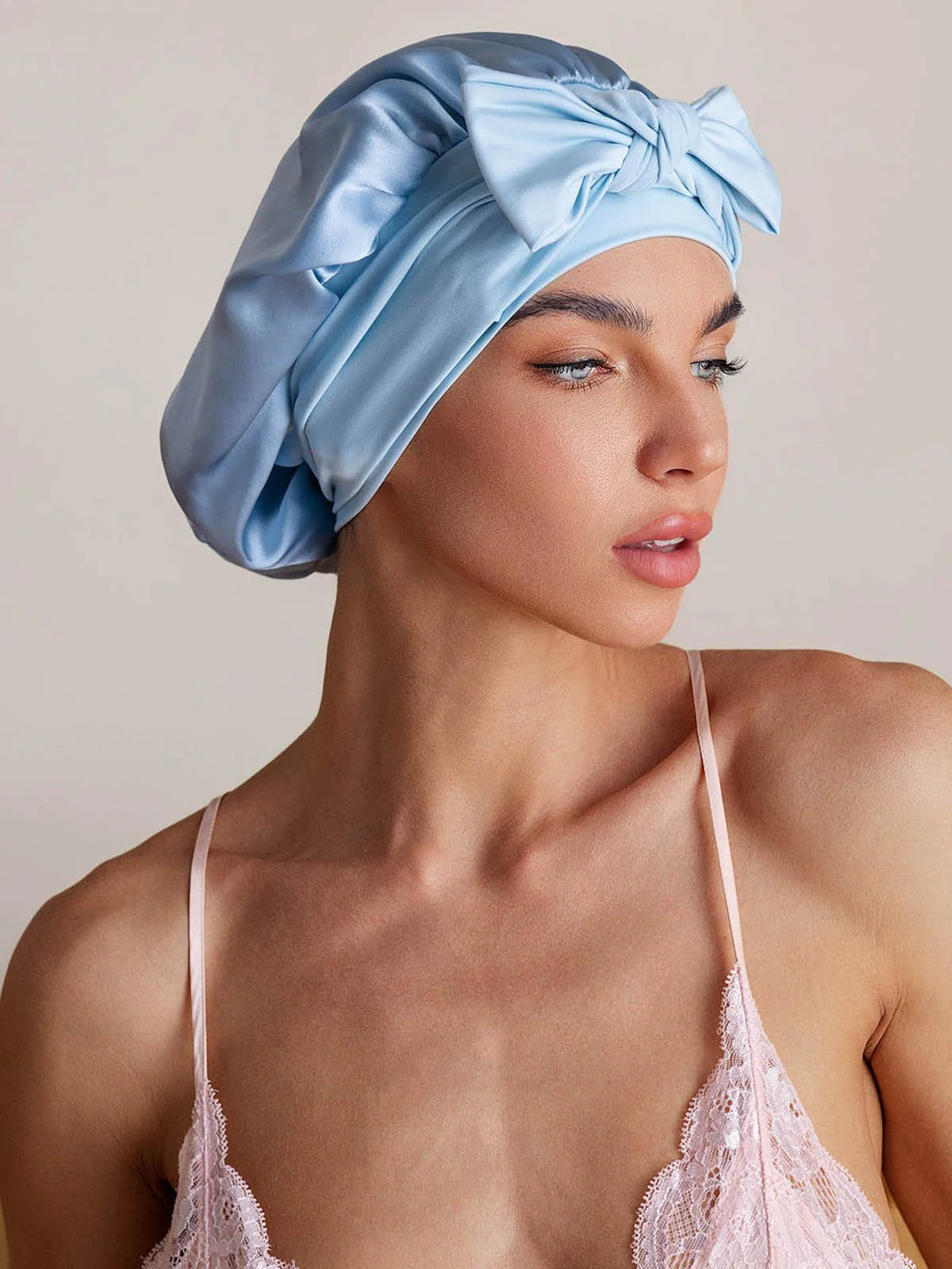 Pure Silk Bowknot Tie Bonnet - Image 59