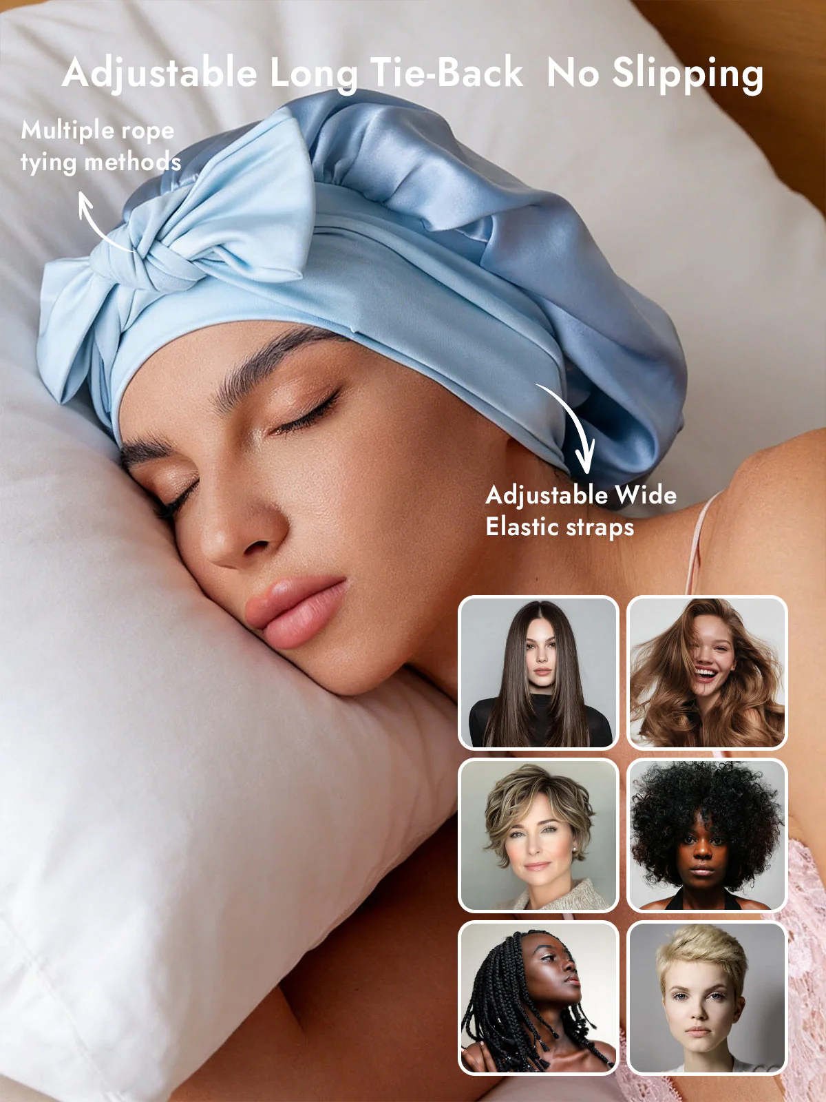 Pure Silk Bowknot Tie Bonnet - Image 62