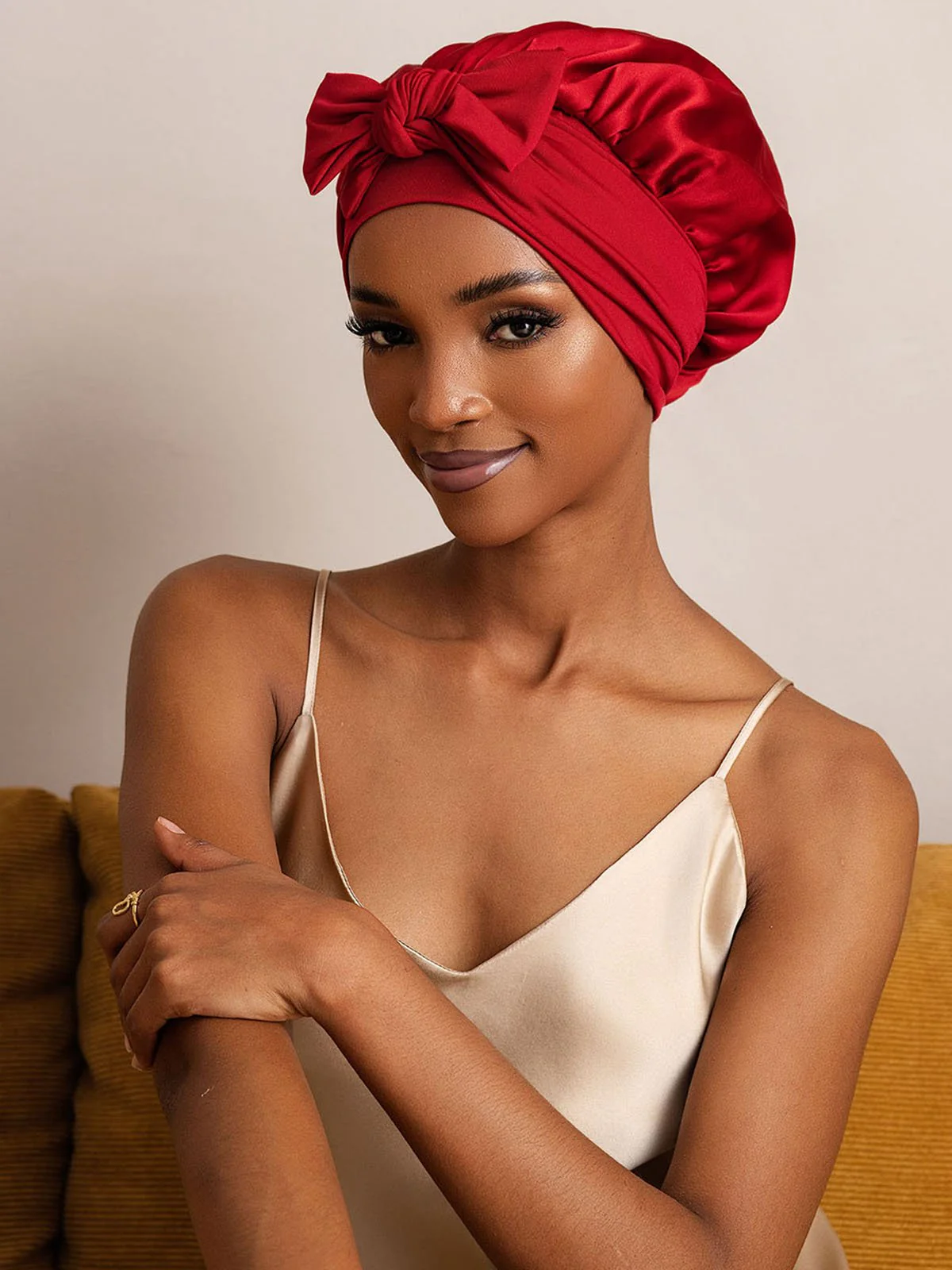 Pure Silk Bowknot Tie Bonnet - Image 83