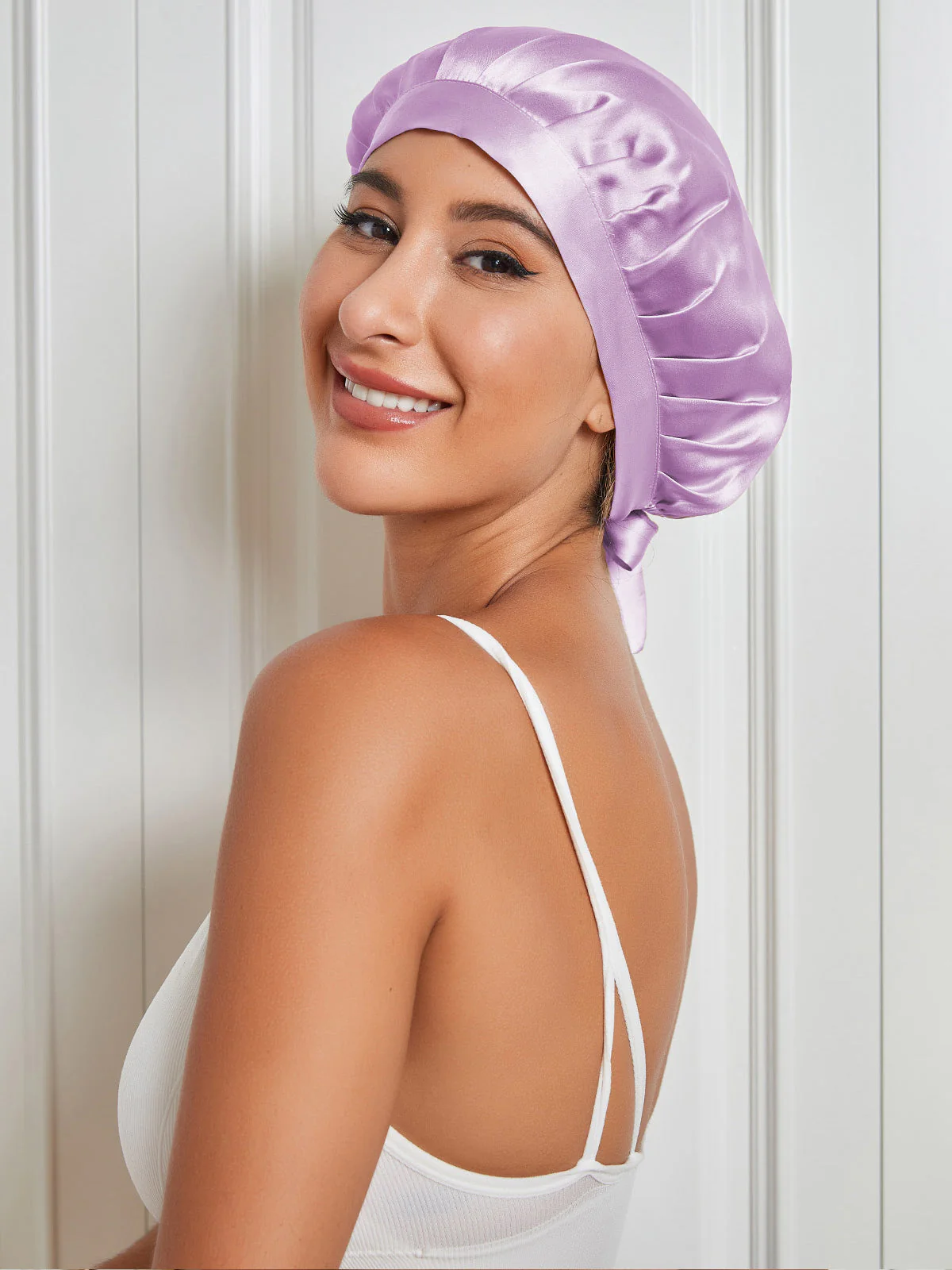 Pure Silk Bonnet with Ribbons - Image 69