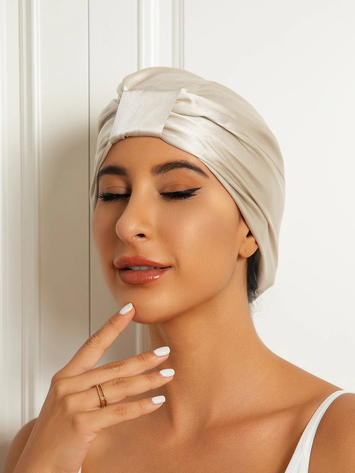 100% Pure Silk Double Layer Hair Wrap Bonnet - Image 3