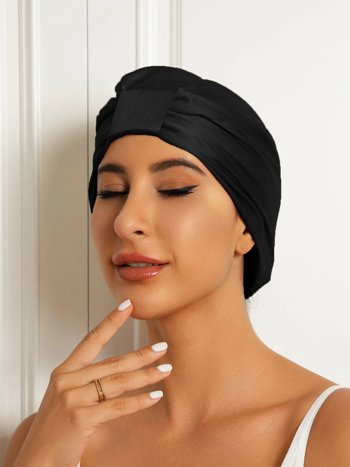 100% Pure Silk Double Layer Hair Wrap Bonnet - Image 8