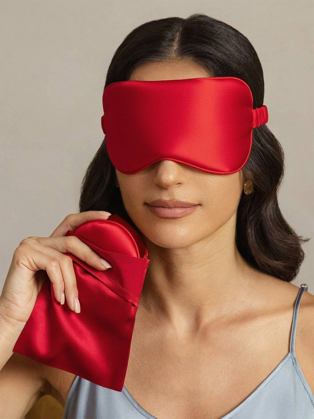 Pure Silk Eye Mask And Envelope Pouch Set 2Pcs - Image 32