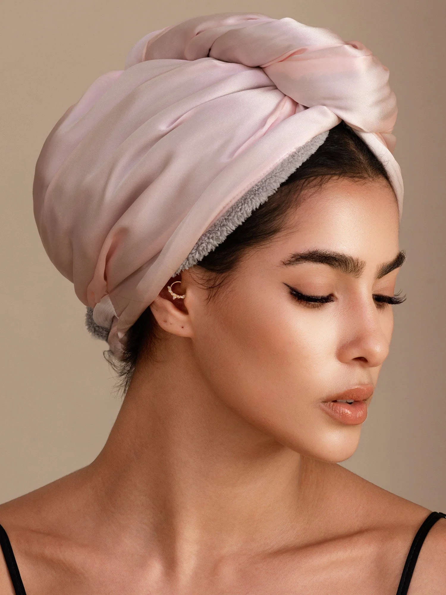 100% Mulberry Silk Double-Sided Hair Towel Wrap – Quick Dry, Frizz Free & Gentle on Hair - Image 27
