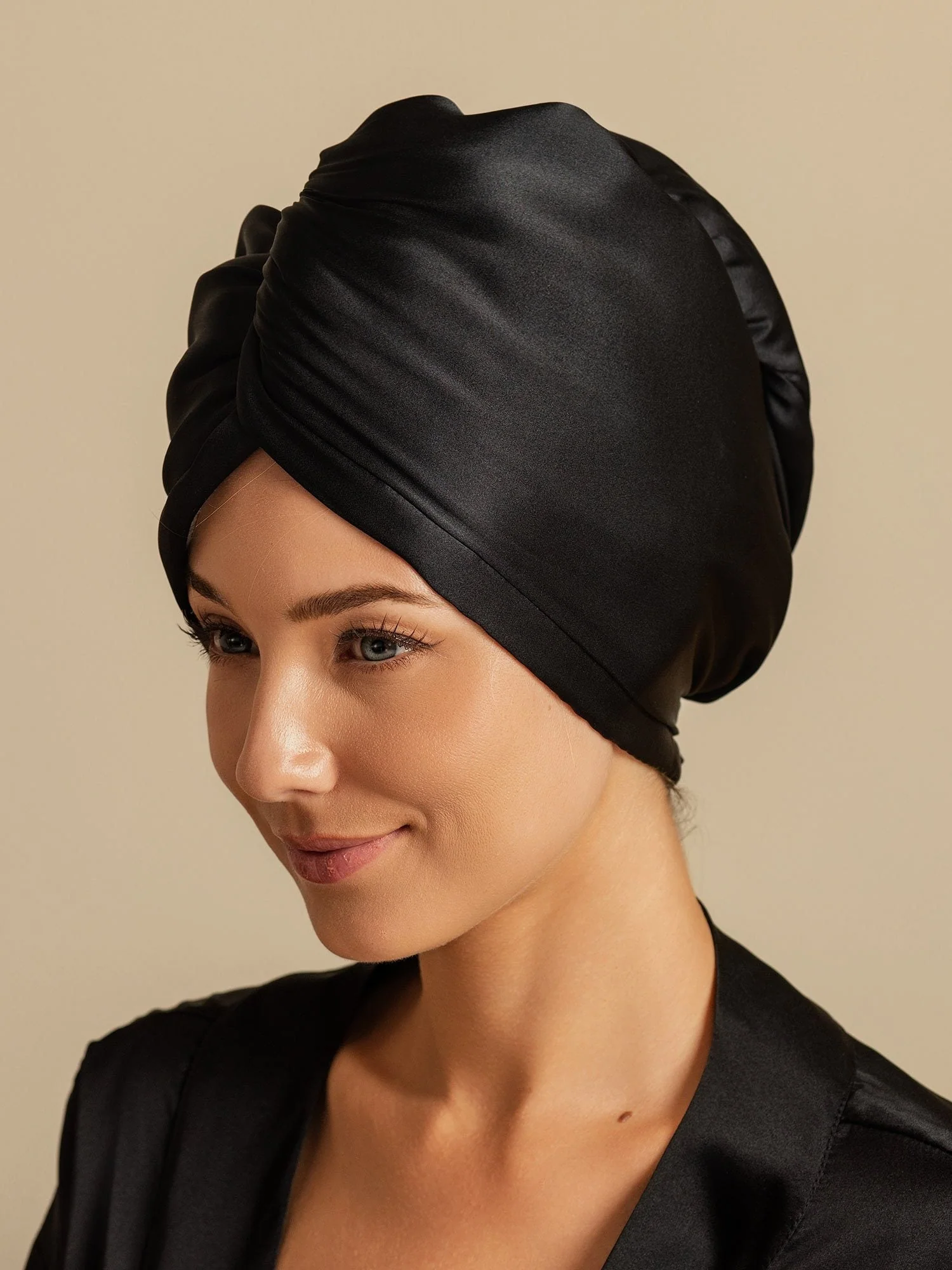 100% Mulberry Silk Double-Sided Hair Towel Wrap – Quick Dry, Frizz Free & Gentle on Hair - Image 31