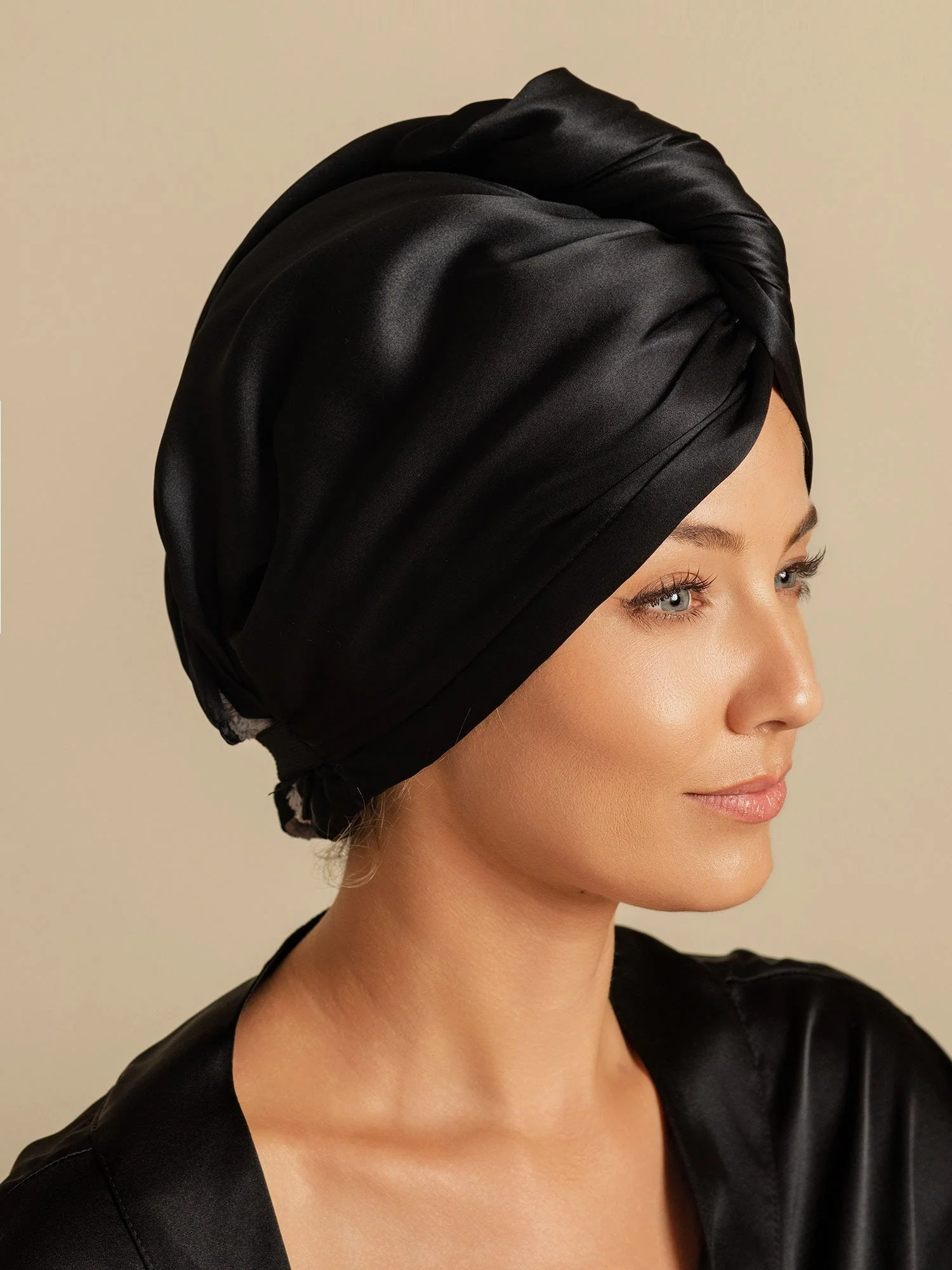 100% Mulberry Silk Double-Sided Hair Towel Wrap – Quick Dry, Frizz Free & Gentle on Hair - Image 32